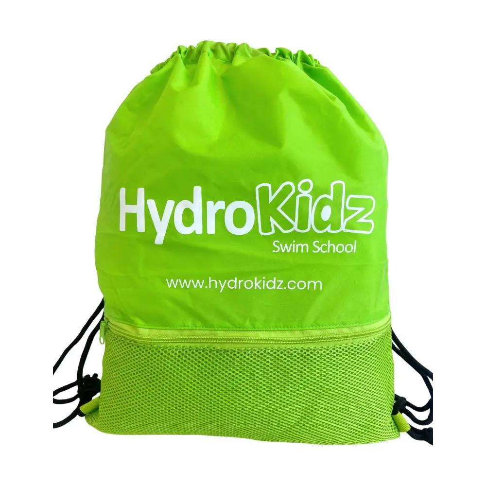 Hydrokidz Green Childrens Deluxe Medium Swim Bag With Mesh Pocket - Lime