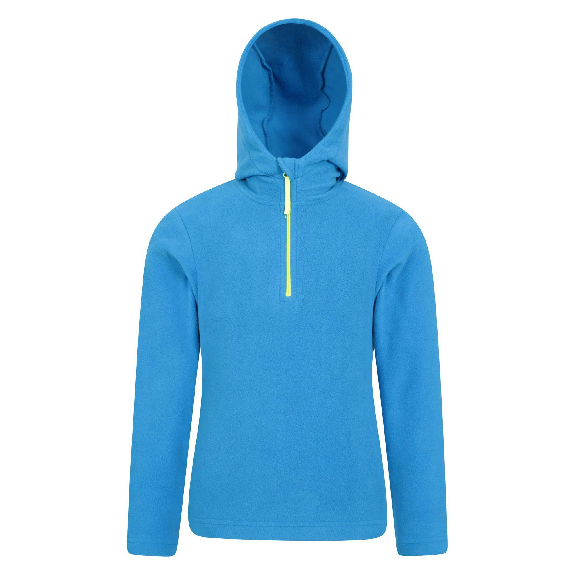 Mountain Warehouse Cobalt Childrens/Kids Camber Ii Fleece Hoodie - 7-8 Years - 100% Polyester