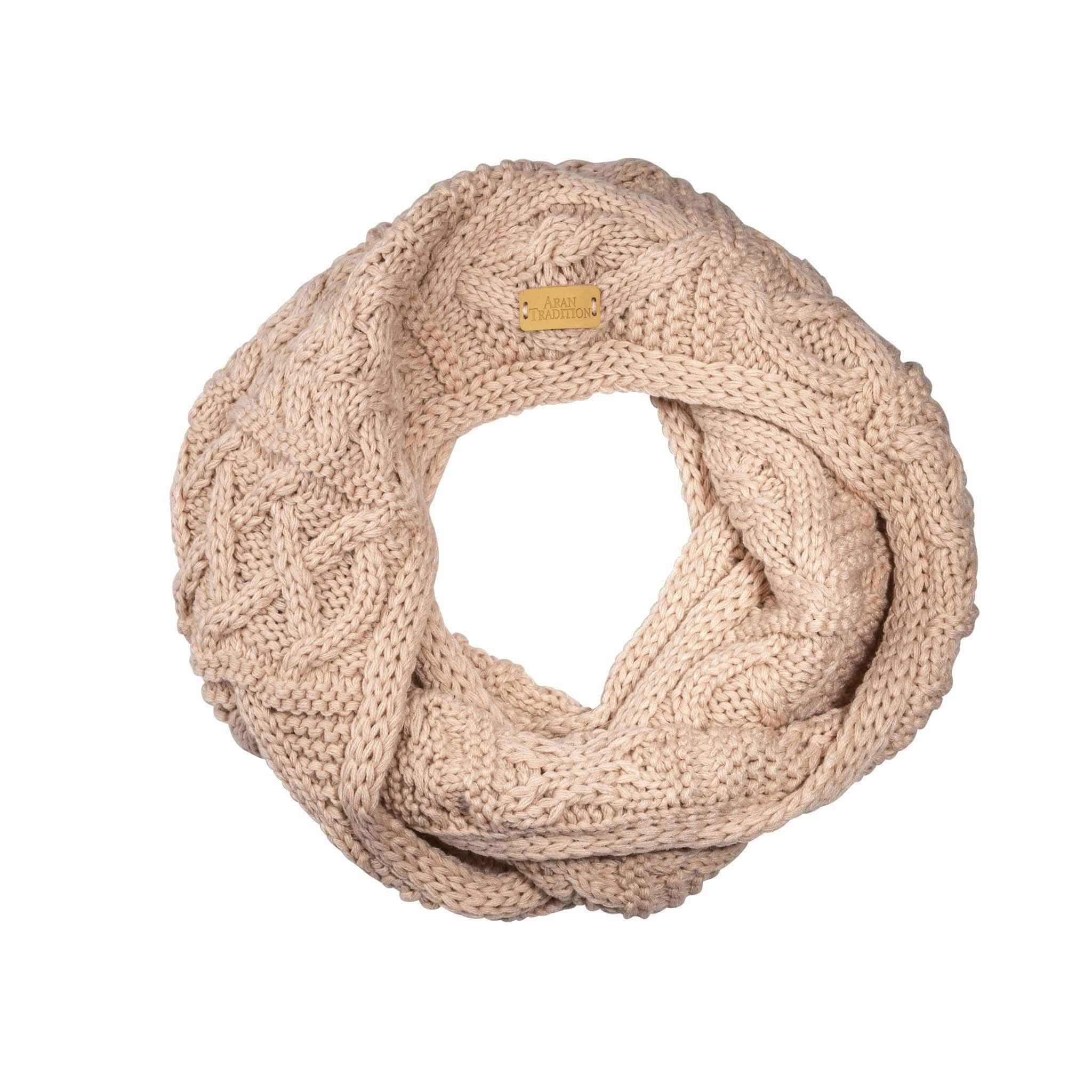 Aran Traditions Aran Cable Knit Snood - Blush