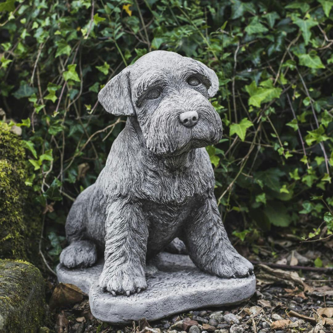 Osn Large Schnauzer Stone Dog Garden Ornament