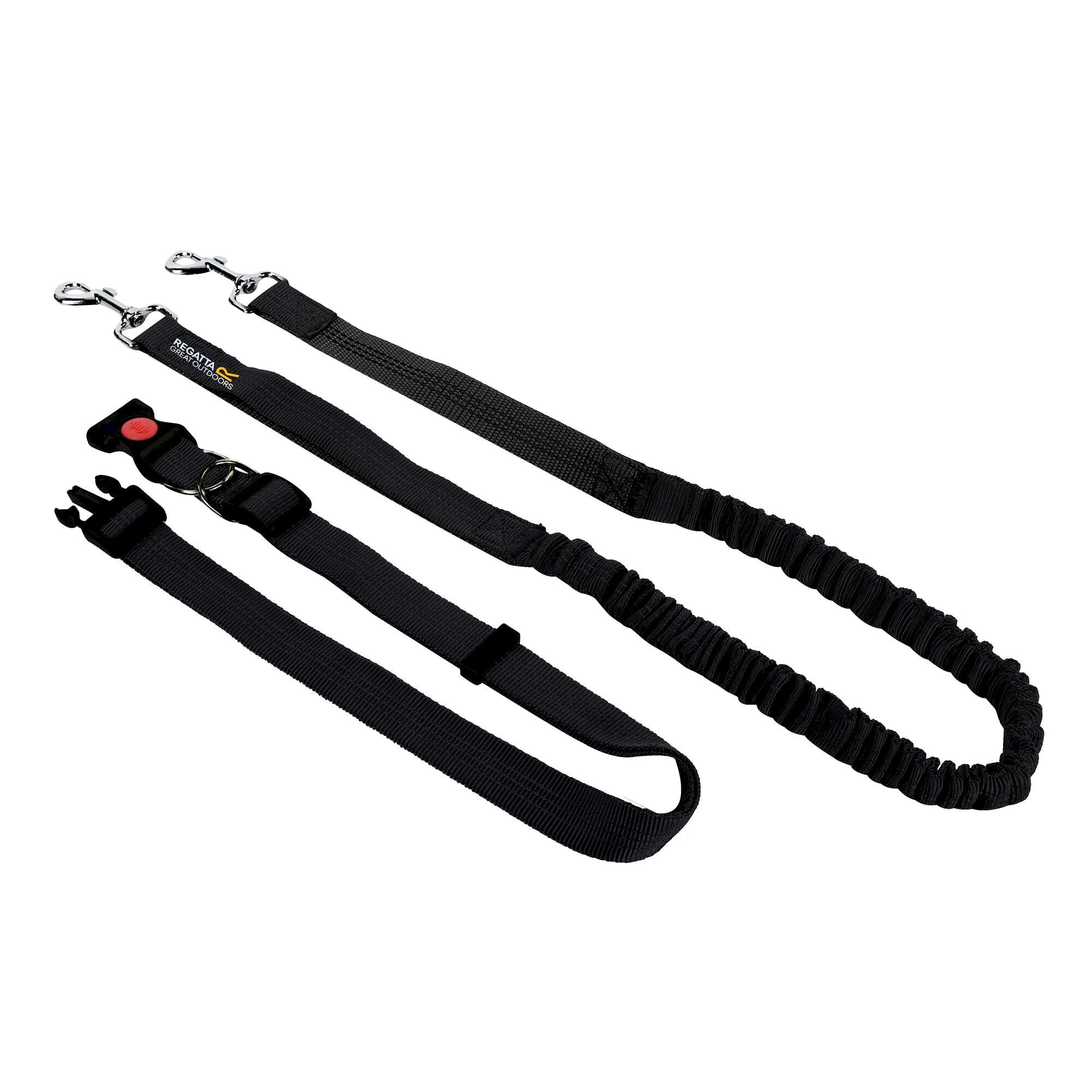 Regatta Black Hands Free Jogging Dog Lead - One Size - 80% Polyester/10% Iron/10% Polypropylene