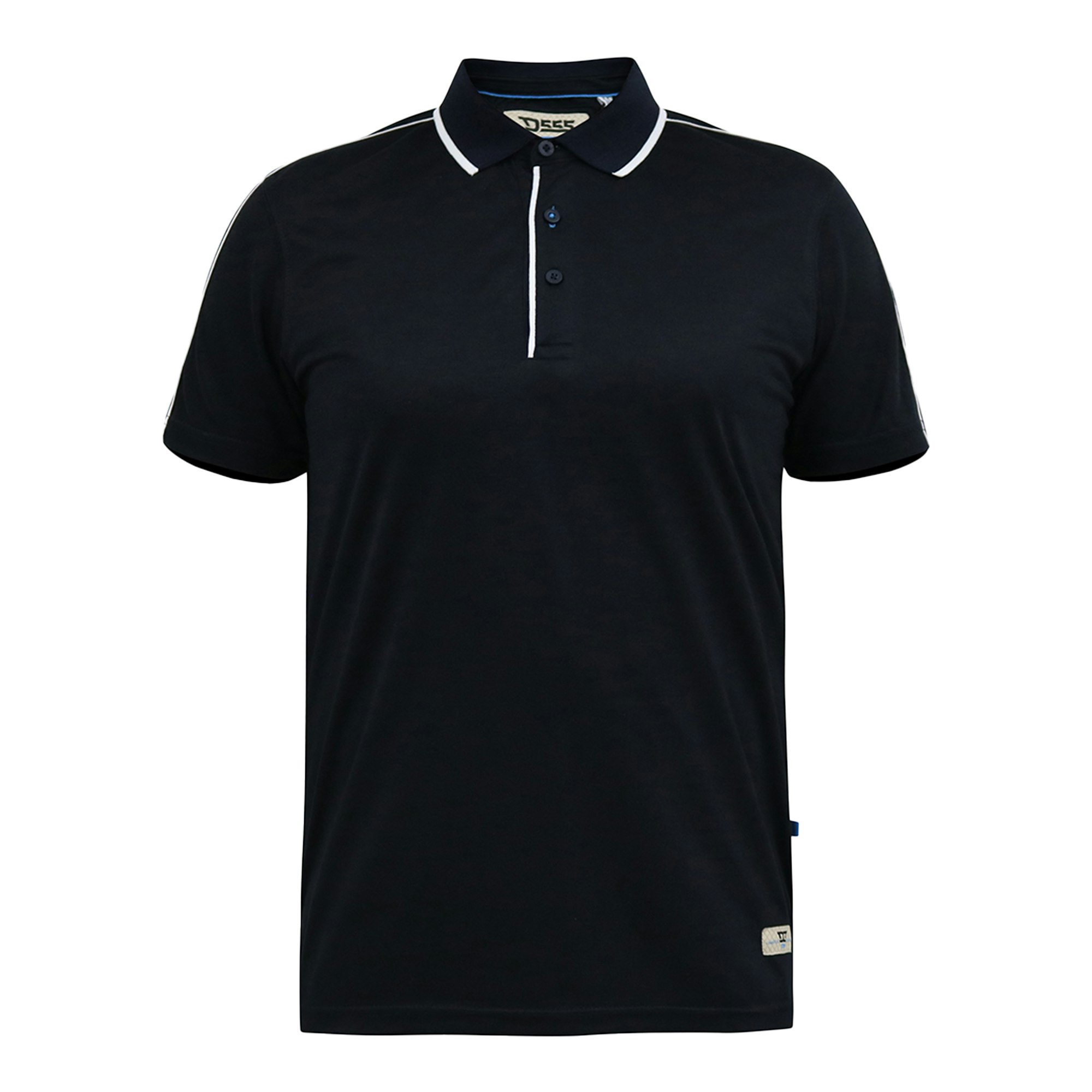 Duke Men's Dark D555 Sussex Tipped Jersey Contrast Piping Kingsize Polo Shirt - Navy - Navy Xxl