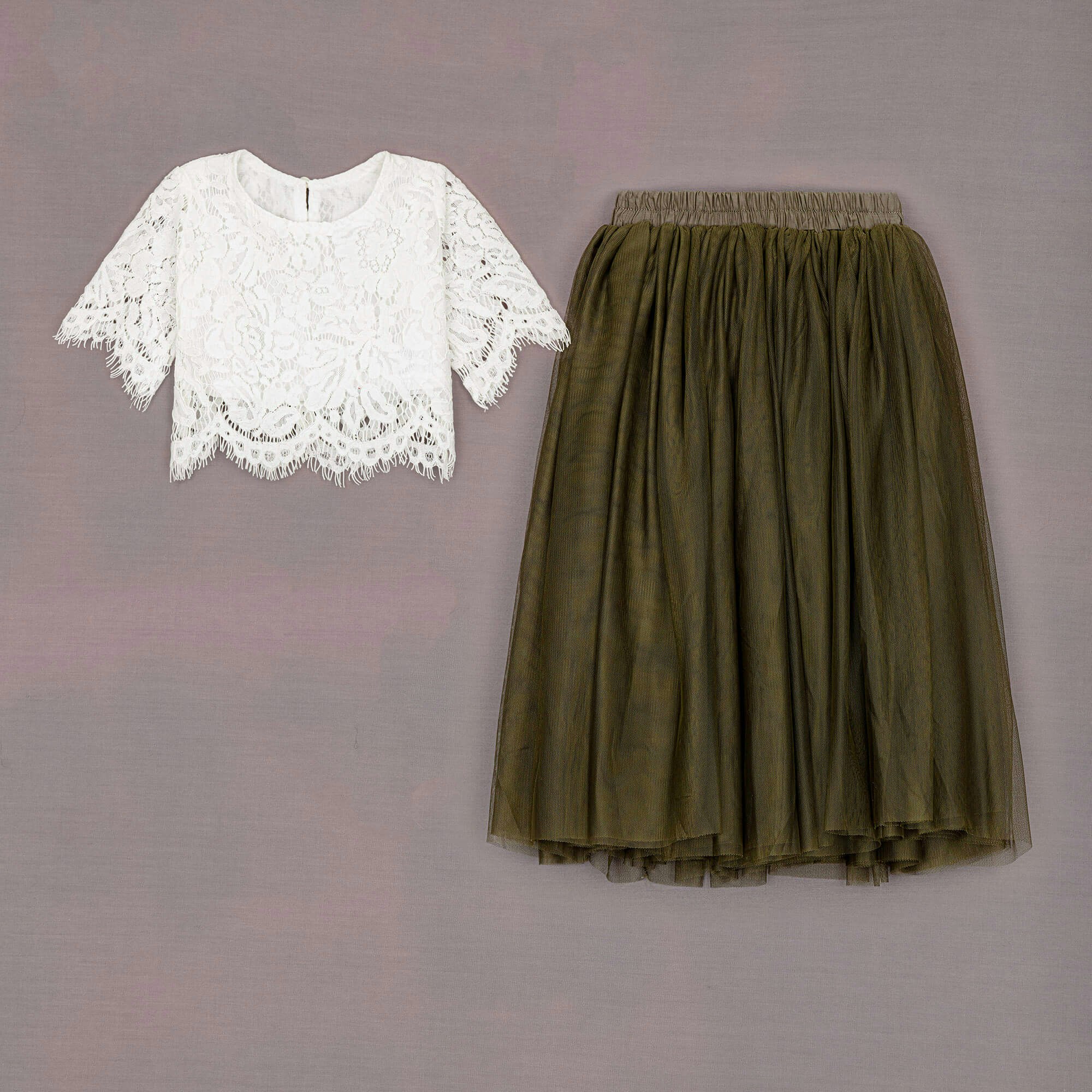 Uk Flower Girl Boutique Girls Green Uk Flower Boutique Felicity Couture - Olive - 12/24 Mths