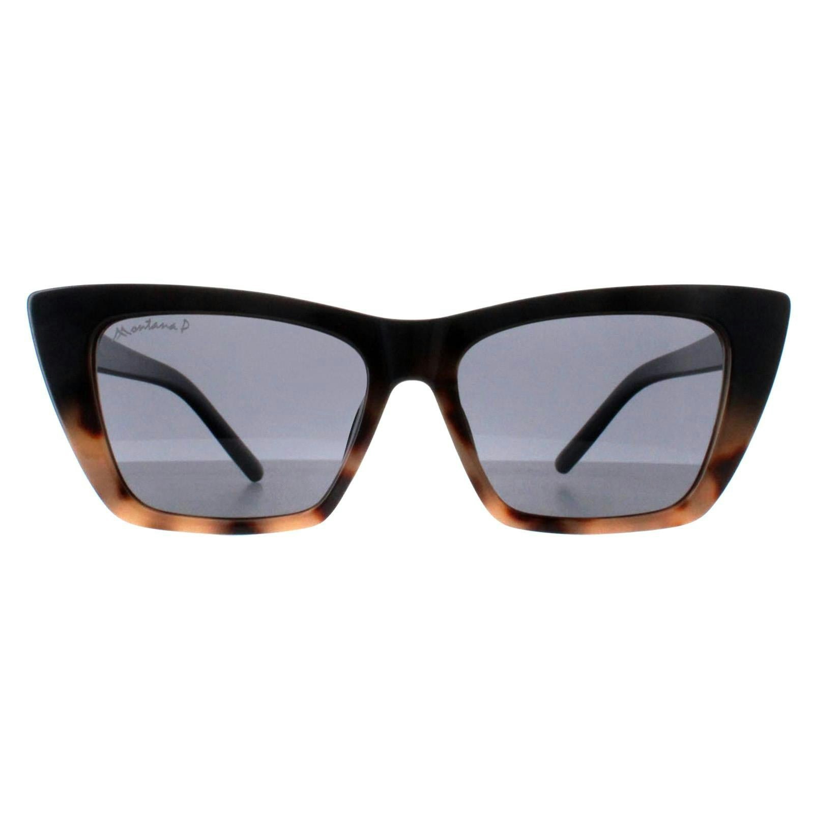 Montana Black Sunglasses Mp64 A Shiny Smoke Polarised