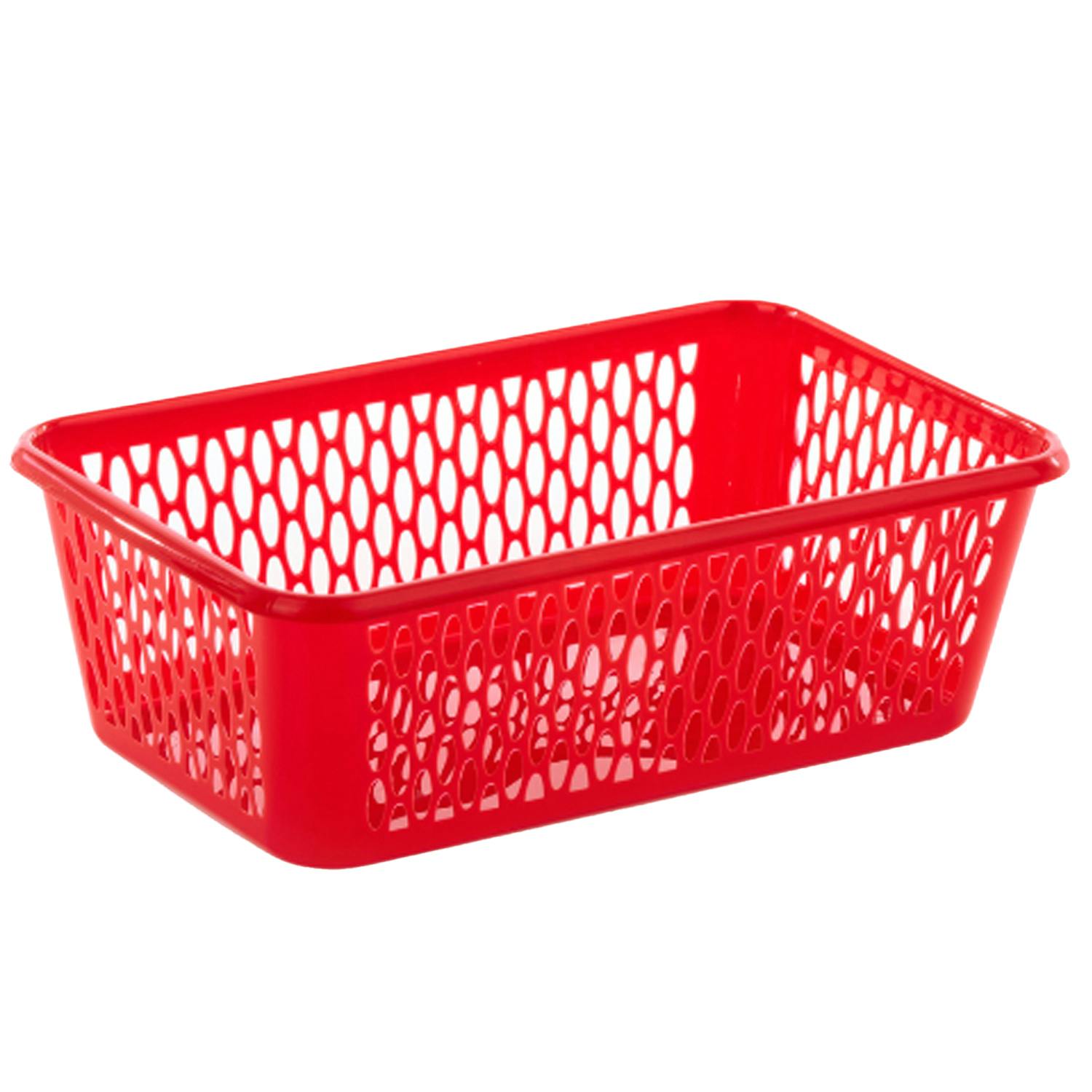 Leecroft Red 25Cm Handy Basket 25 X 16 X 8Cm - One Colour - One Size - One Colour