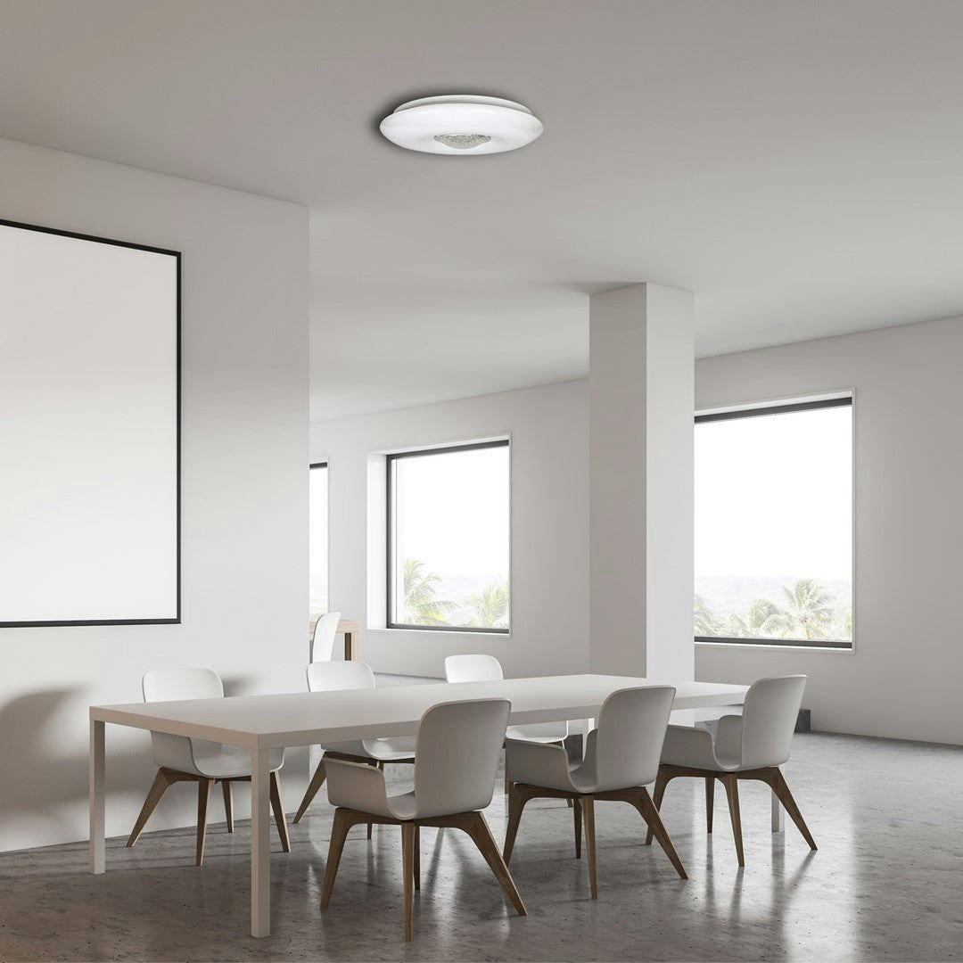 Milagro Vela Ceiling Lamp - 24W LED - Ø420 Mm - Dimmable with Remote - White - Image 4