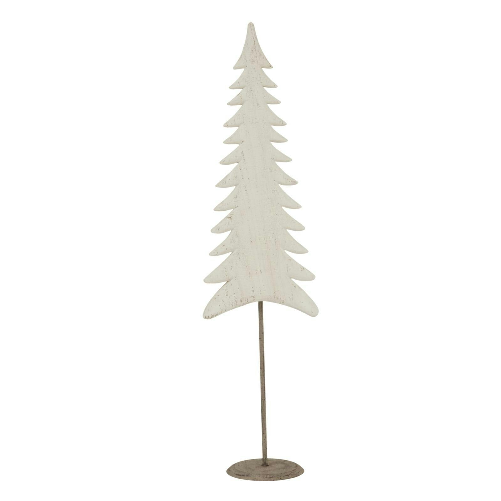 Rackhams White/Black Washed Pine Tree Christmas Decoration - 71Cm X 12Cm X 18Cm - 100% Mixed