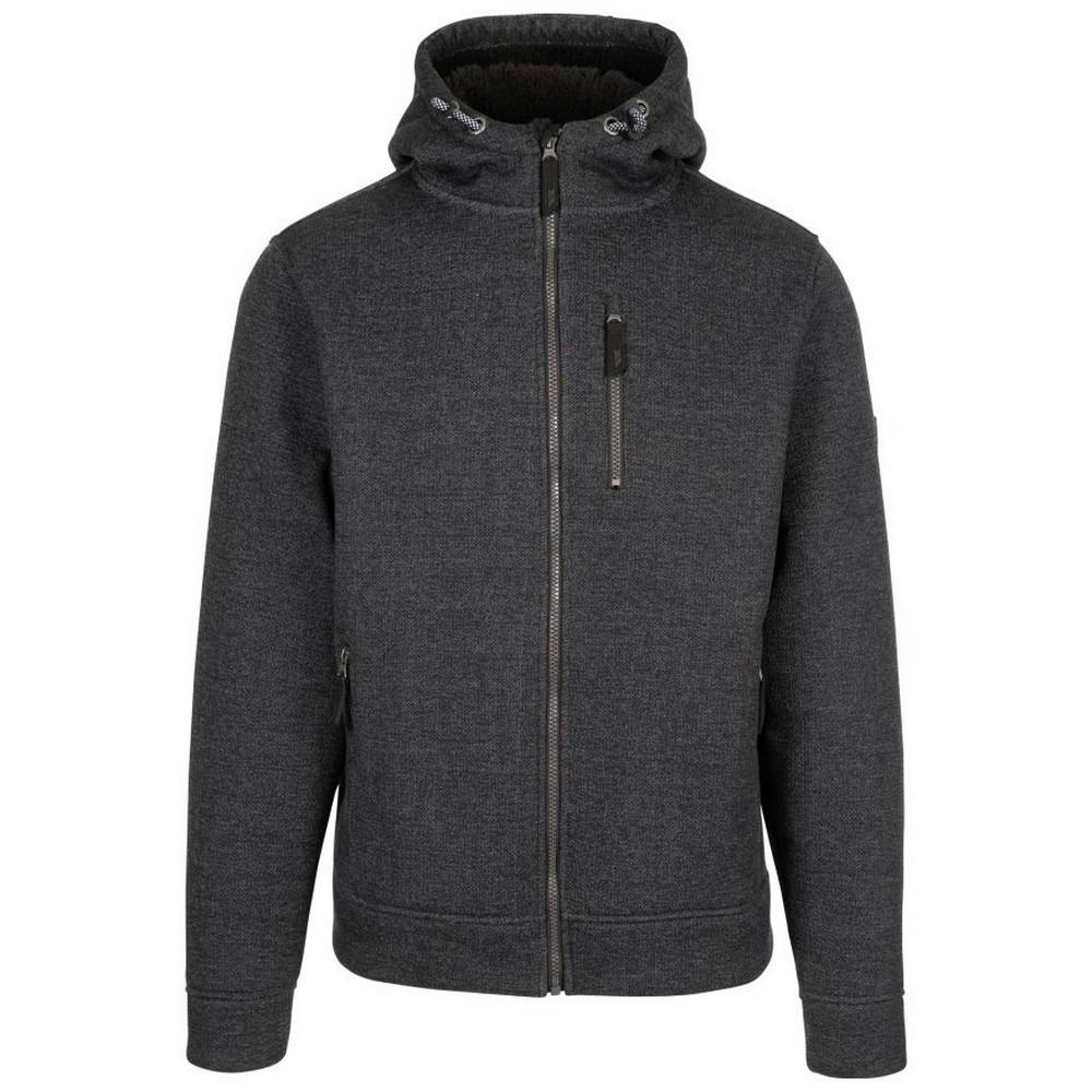 Trespass Men's Black Truther Marl Jacket - Marl - Xxs - Marl - 66% Polyester/34% Cotton