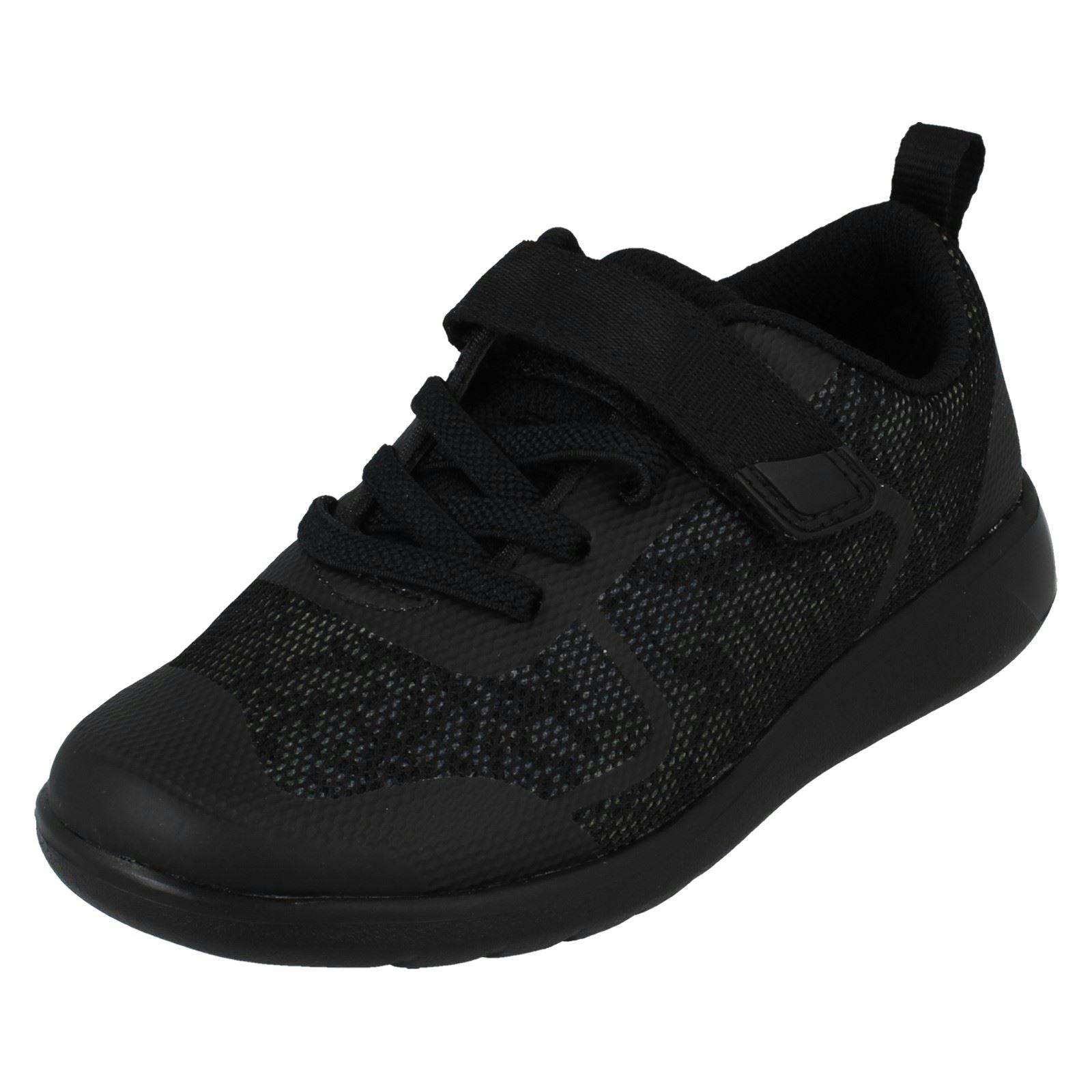 Clarks Boys Black Casual Trainers Scape Bright - Interest - Uk 2.5 Child - G