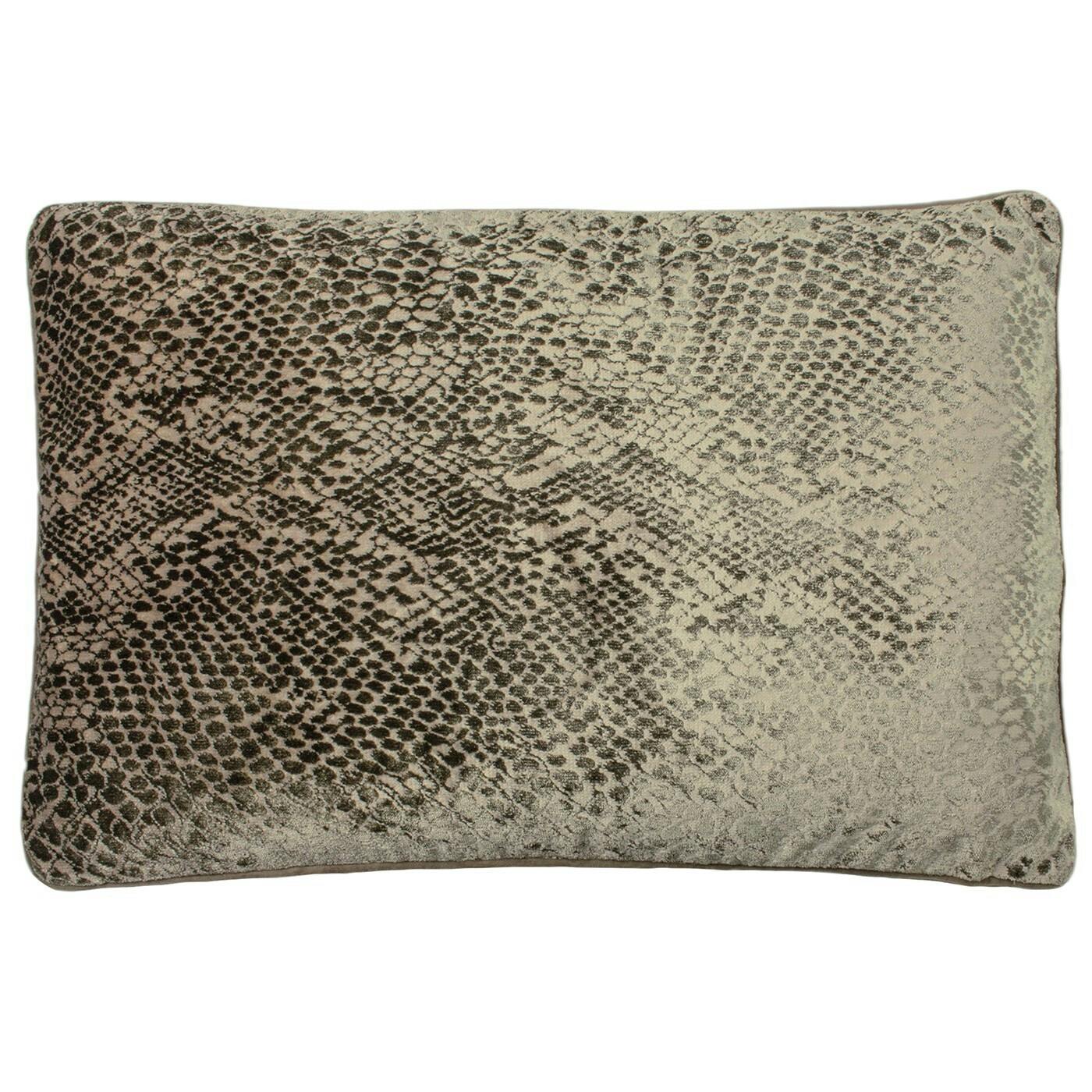 Paoletti Black Python Cushion Cover - Champagne/ - One Size - Champagne/ - 100% Mixed