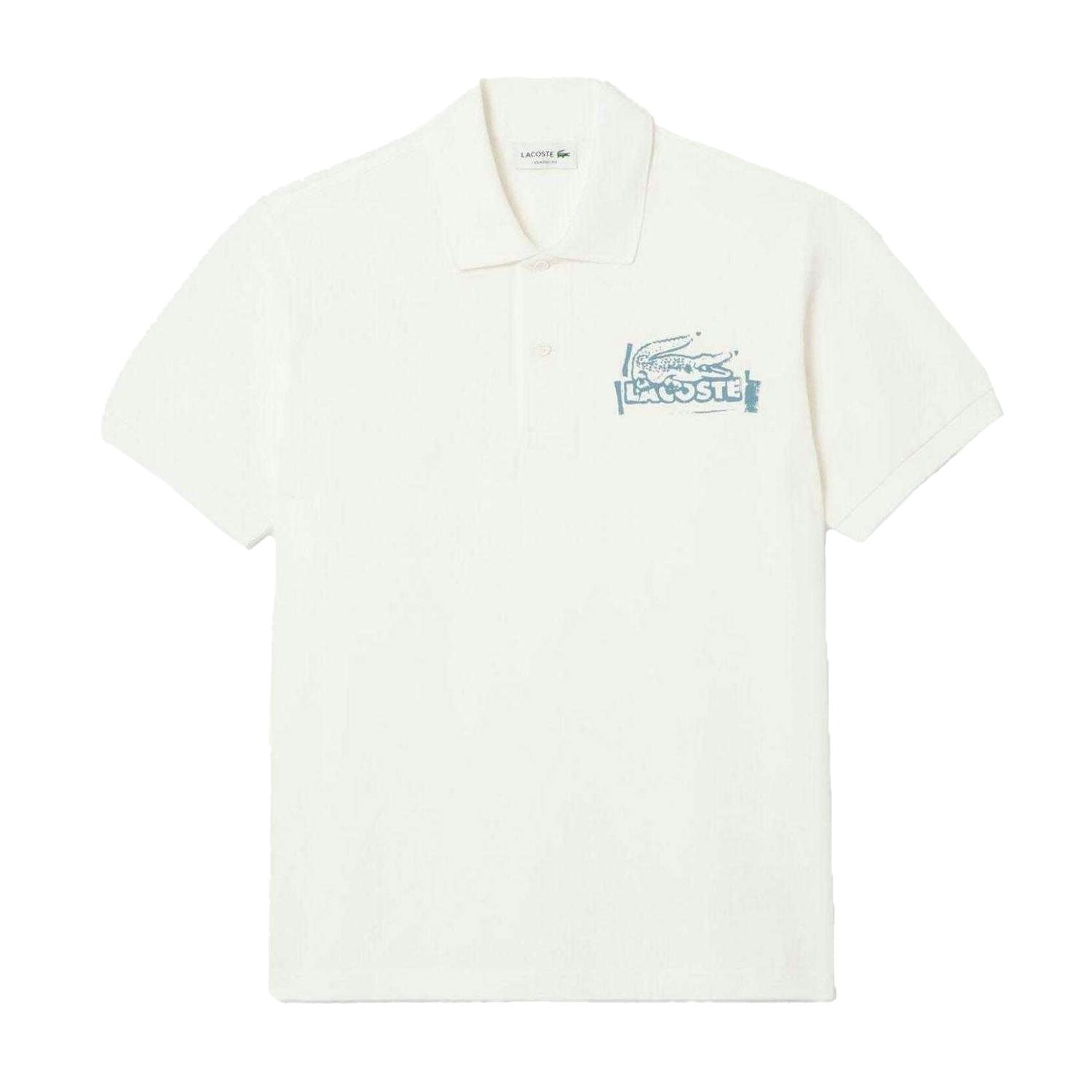Lacoste Men's Cream L.12.12 Organic Cotton Short-Sleeved Polo Shirt - Xxl - 100% Cotton