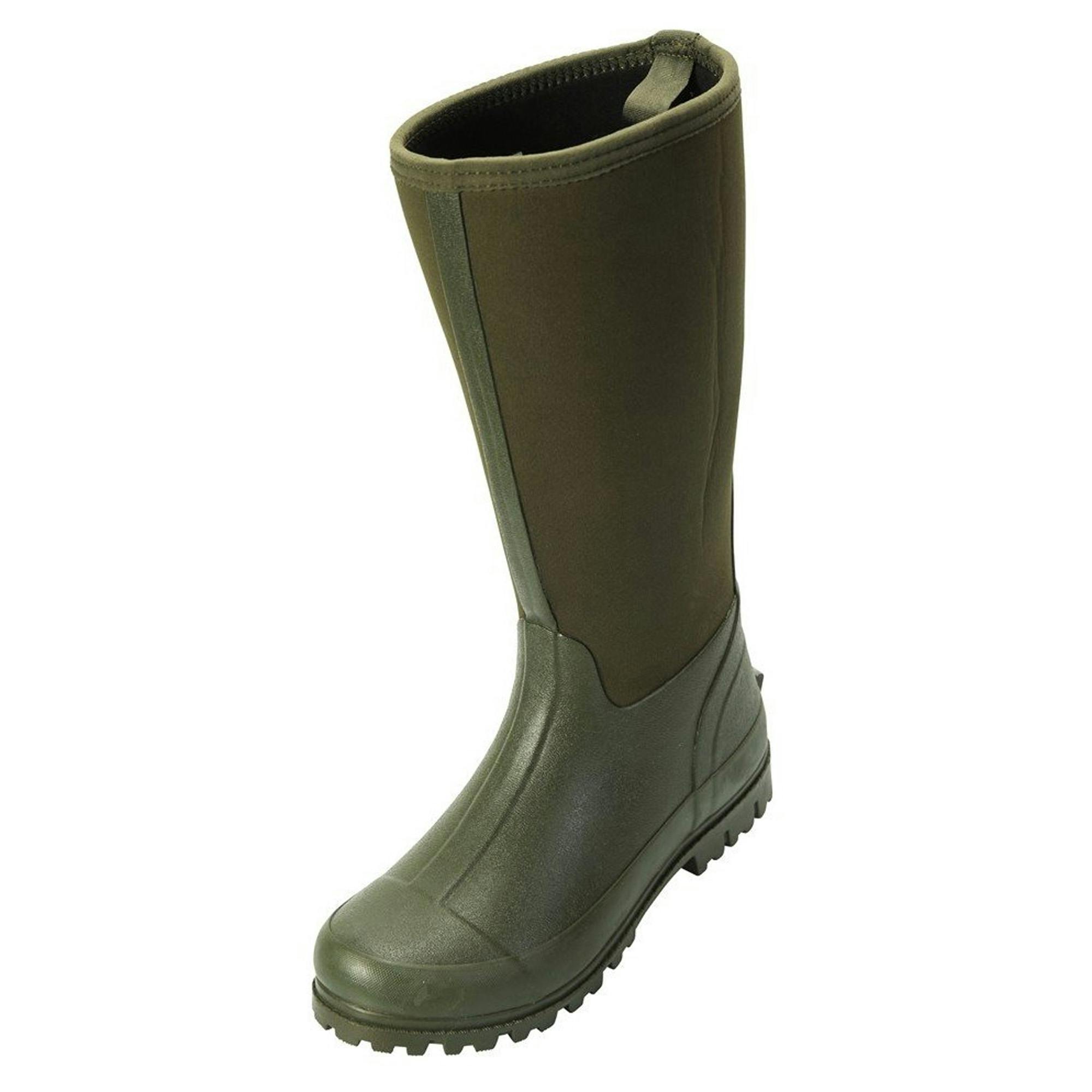 Mountain Warehouse Men's Green Mucker Neoprene Wellington Boots - Khaki - 7 Uk - Khaki - 80% Neoprene/20% Rubber