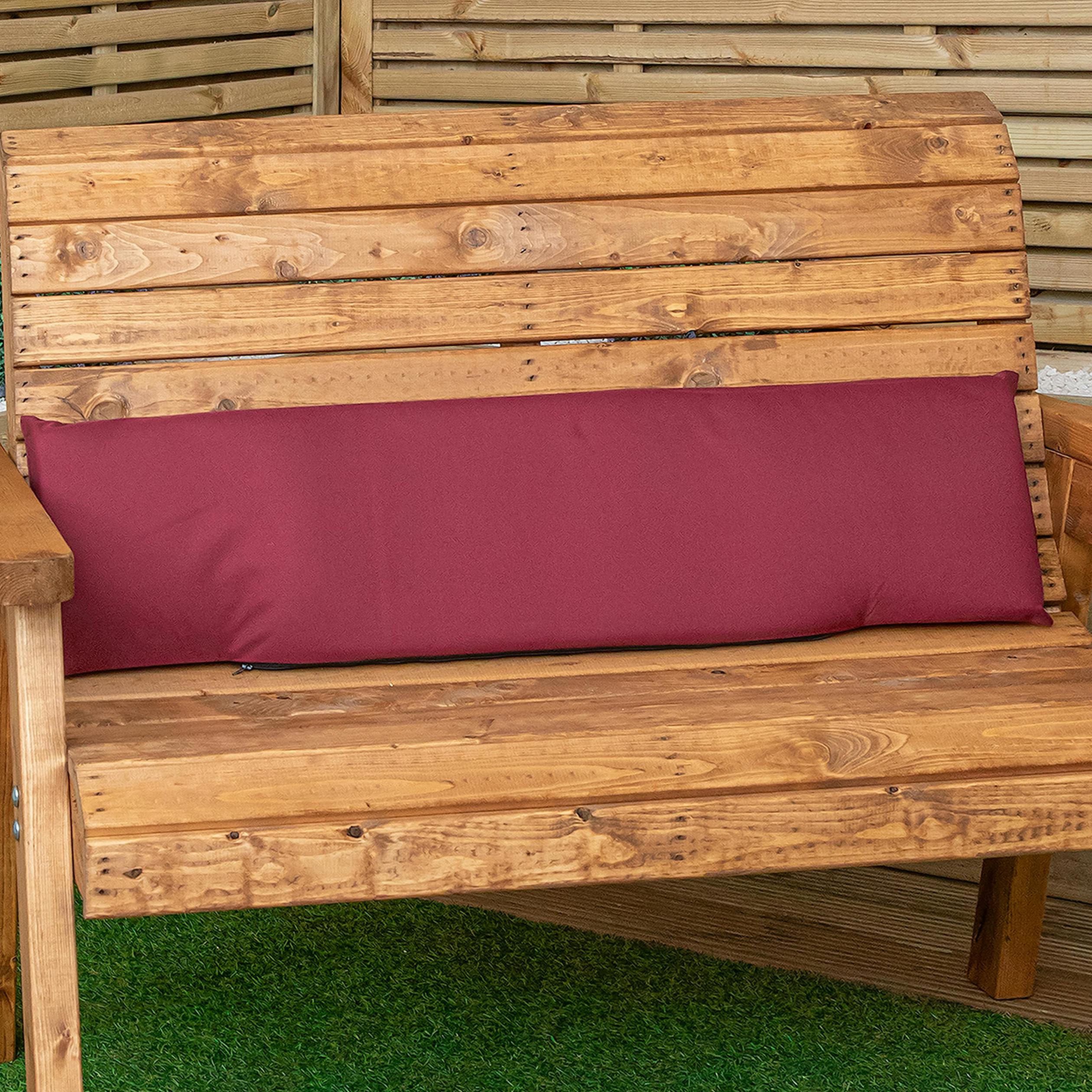 Samuel Alexander - 2 Seater Garden Bench Cushion - Burgundy - 99 x 20 x 5cm - Image 4