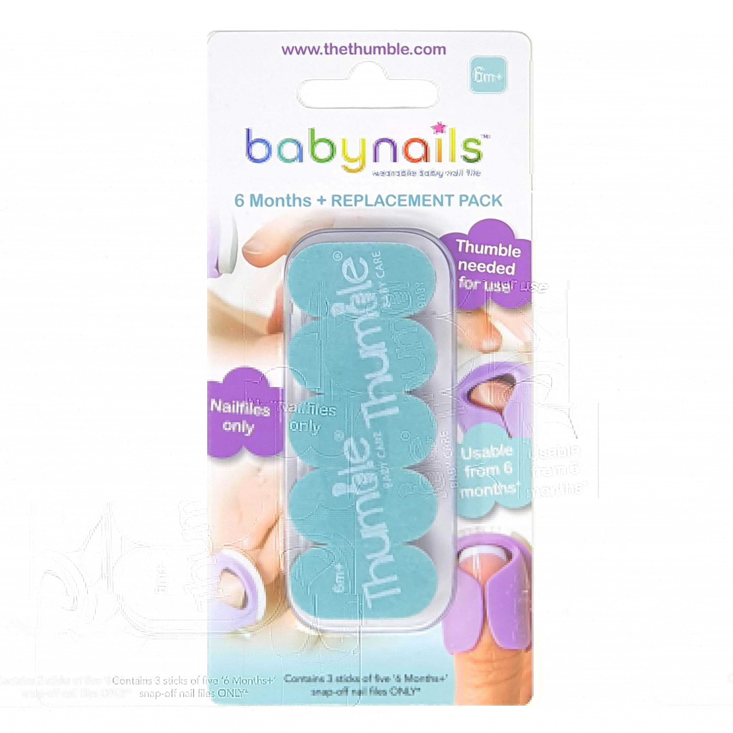 Thumble Baby Care Baby Nails Replacement Nail Files - Six Months+ Replacement Nail Files
