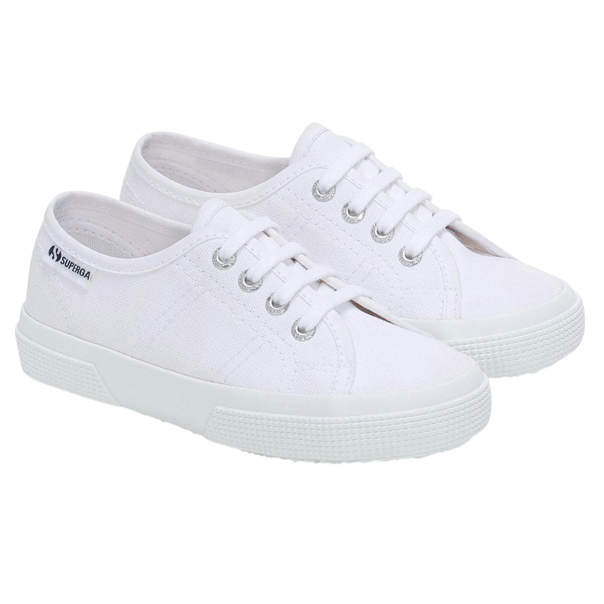 Superga White Kids 3750 Lightweight Trainers - 6 Uk Child - 100% Mixed