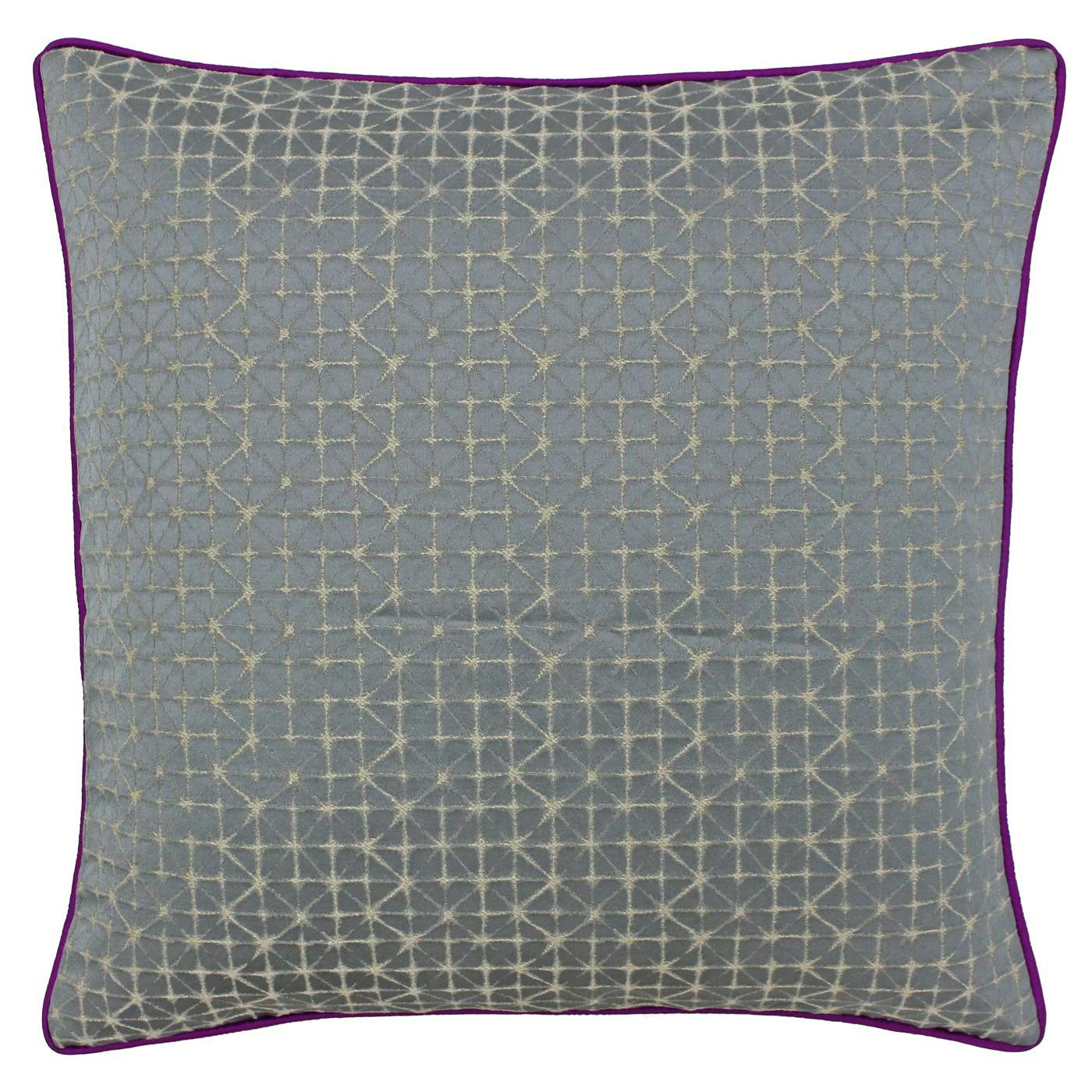 Riva Home Silver/Magenta Riva Paoletti Pimlico Cushion Cover - 45X45cm - 65% Polyester/35% Viscose
