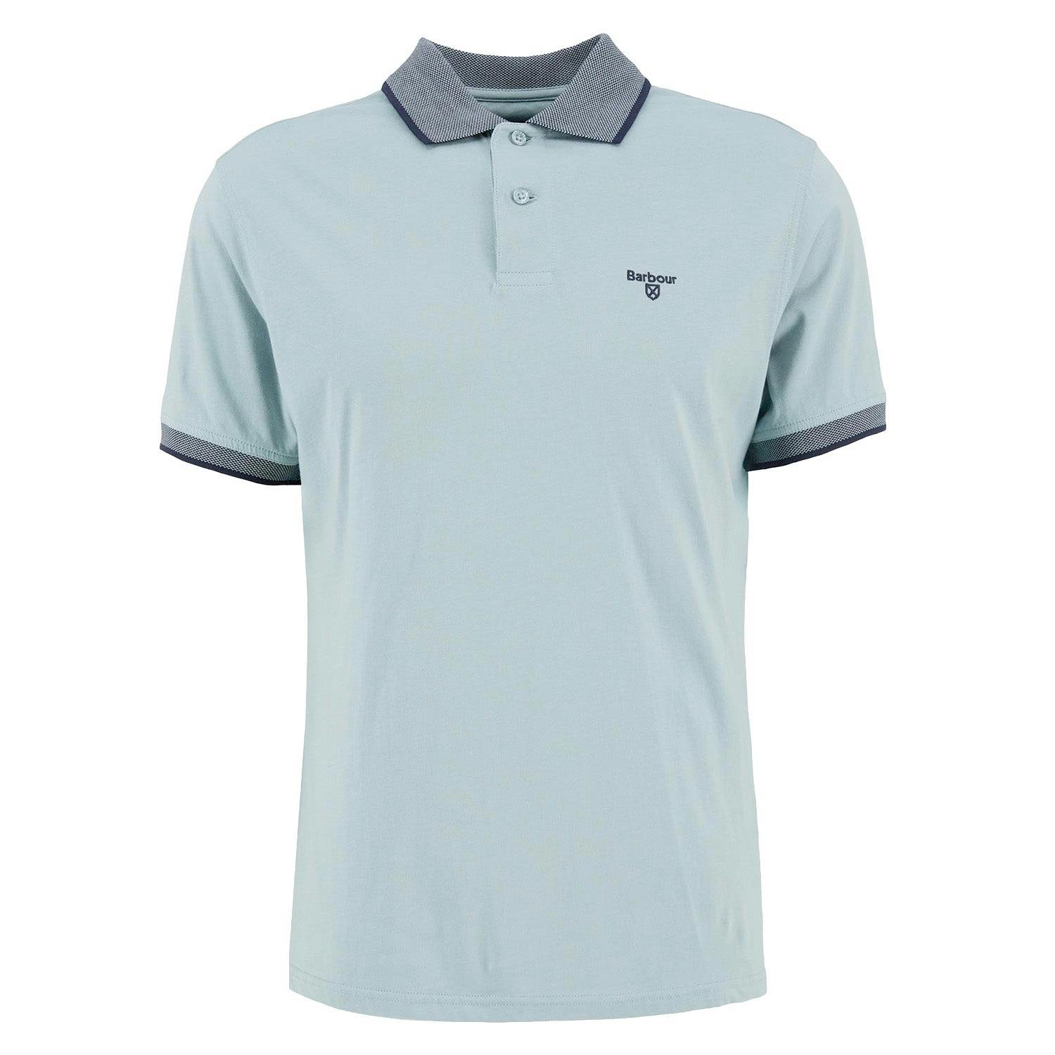 Barbour Cornsay Pique Collar Polo Shirt - Slate - Small