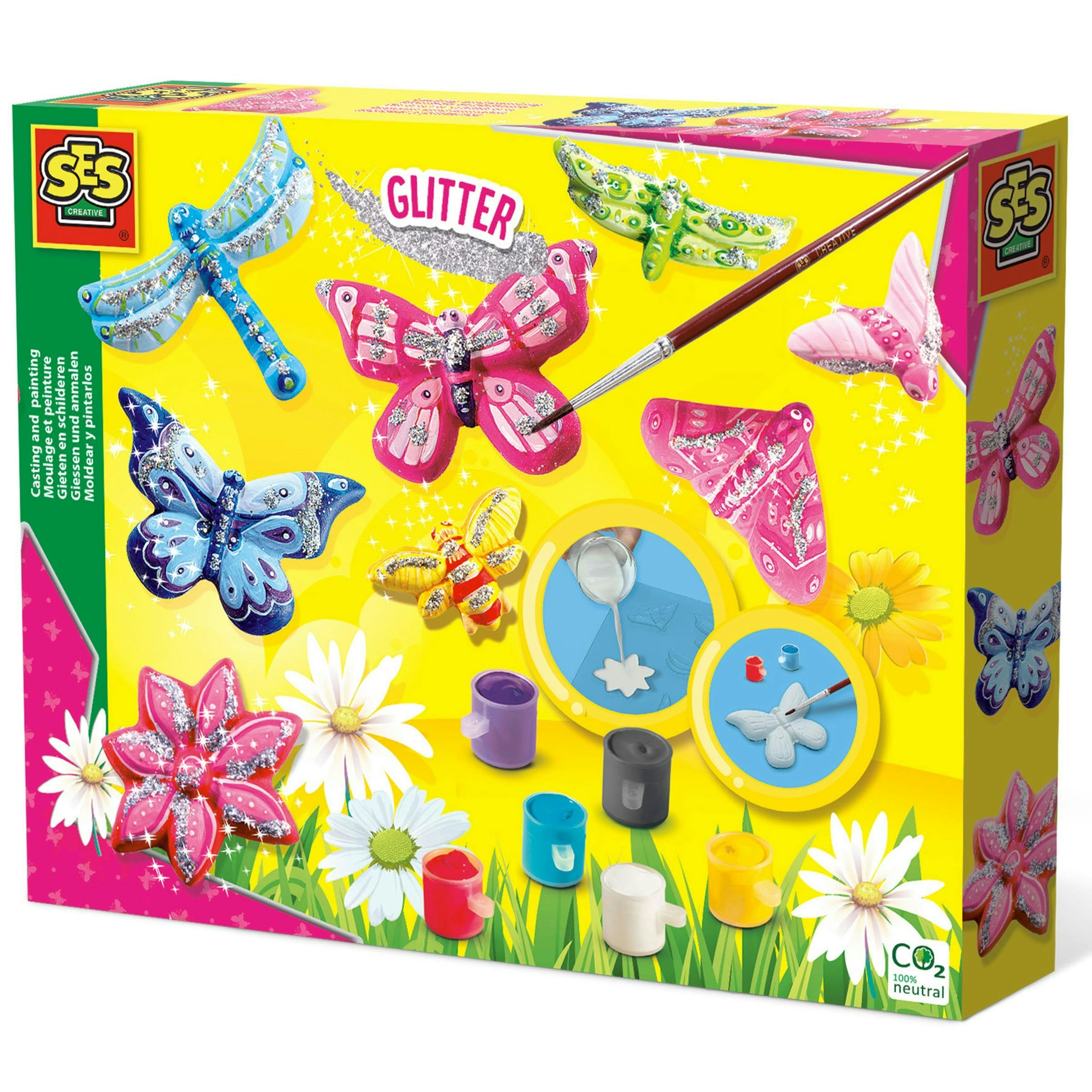 Ses Creative Unisex Multicolor Casting & Painting - Butterfly & Glitter | Size: 1 Pack - Image 4