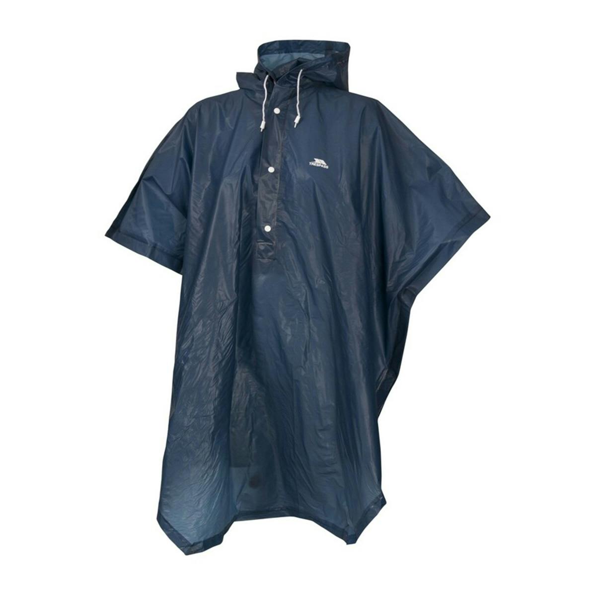 Trespass Unisex Blue Adults Canopy Packaway Poncho - Navy - One Size - Navy - 100% Eva