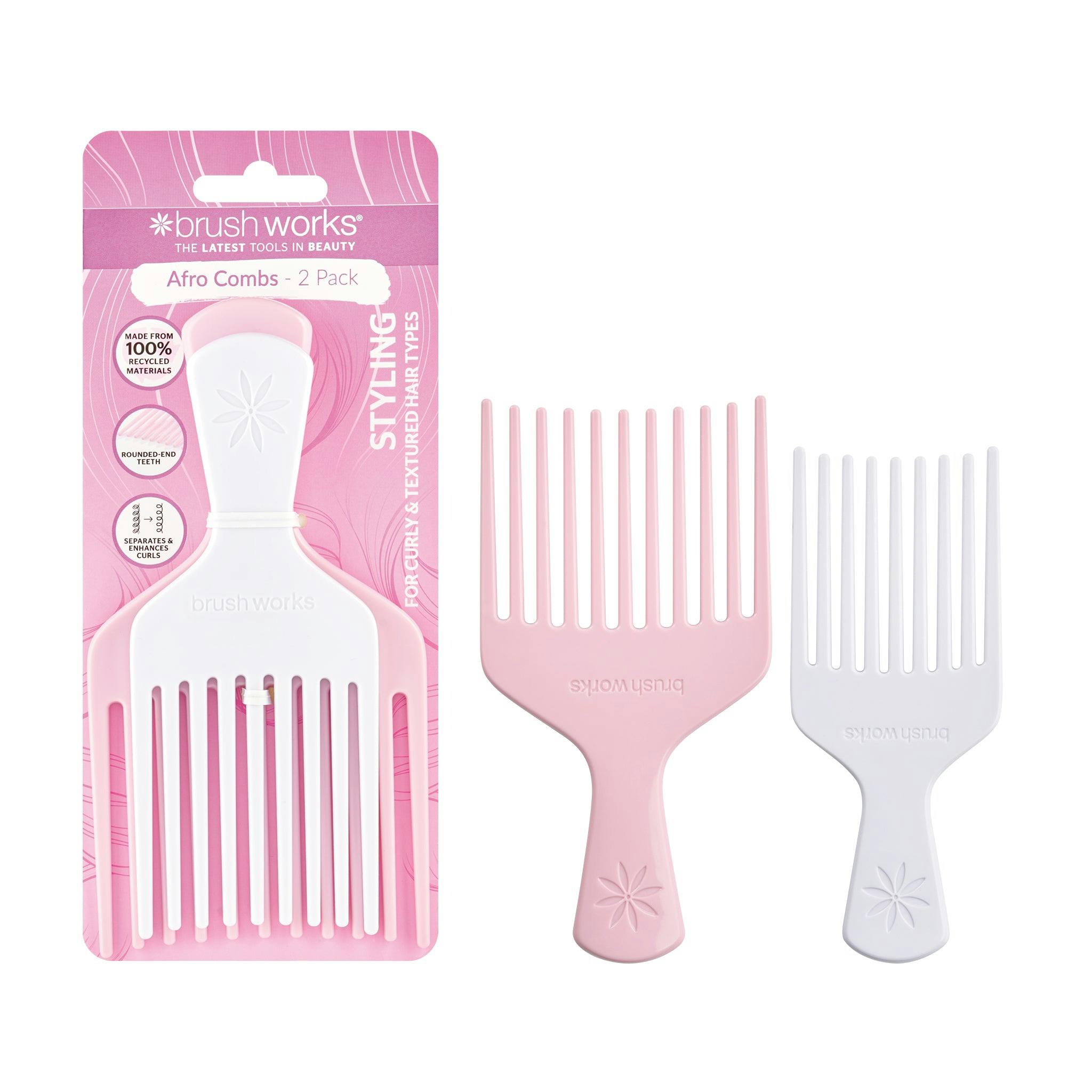 Brushworks Afro Combs - 2 Pack