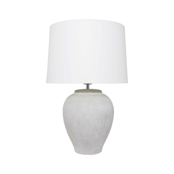Rackhams White/Light Belen Cement Table Lamp
