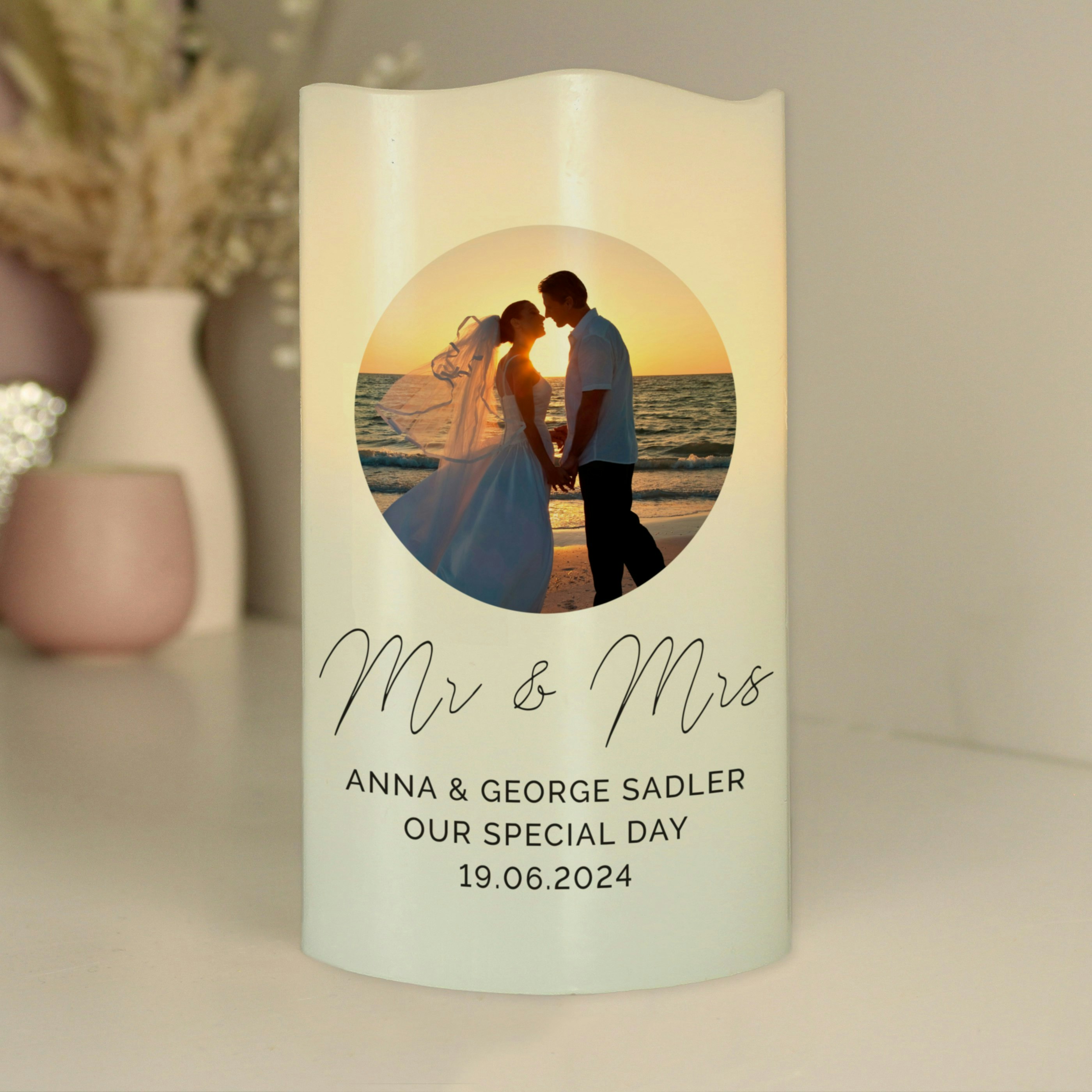 Rackhams Personalised Photo Upload Led Candle