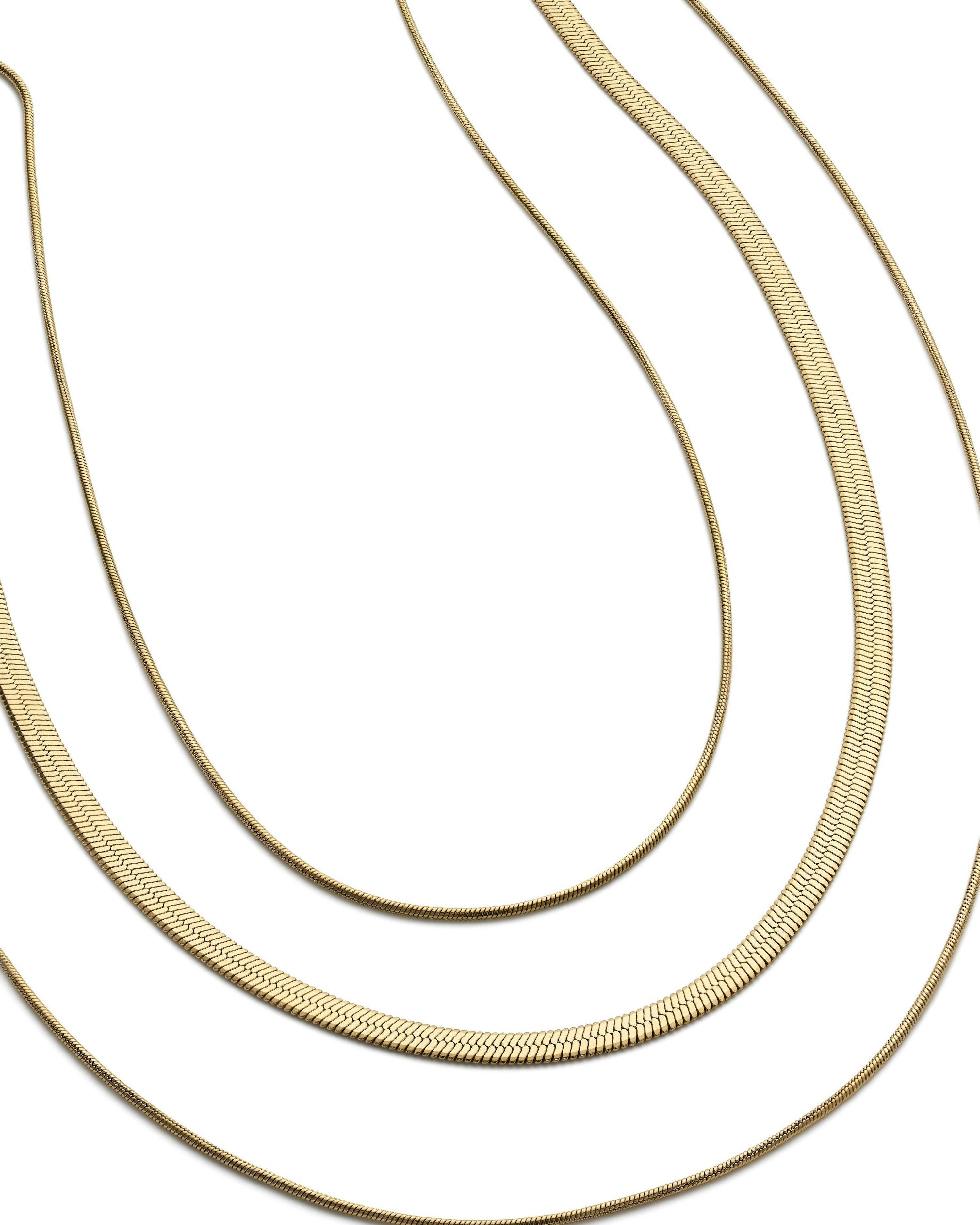 Elk & Bloom Gold Dainty 14K Multi Chain Choker Necklace - No Thank You