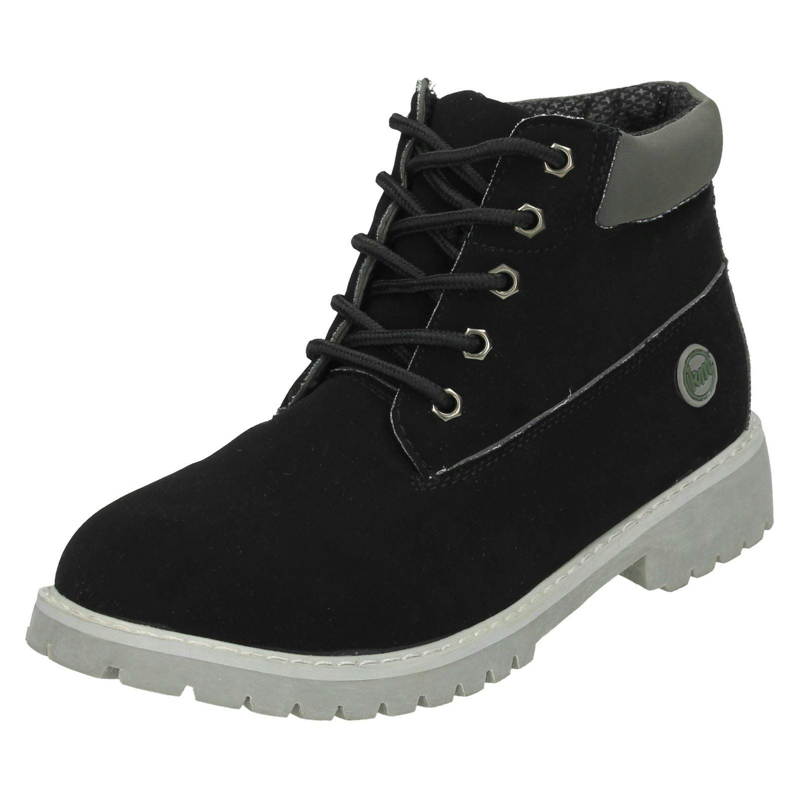 Spot On Unisex Black Childrens Casual Ankle Boots - Uk 3 Child