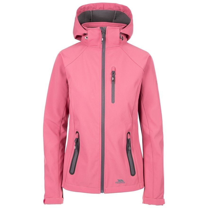 Trespass Women's Bela Ii Waterproof Soft Shell Jacket - Rose Blush - Rose Blush - Medium