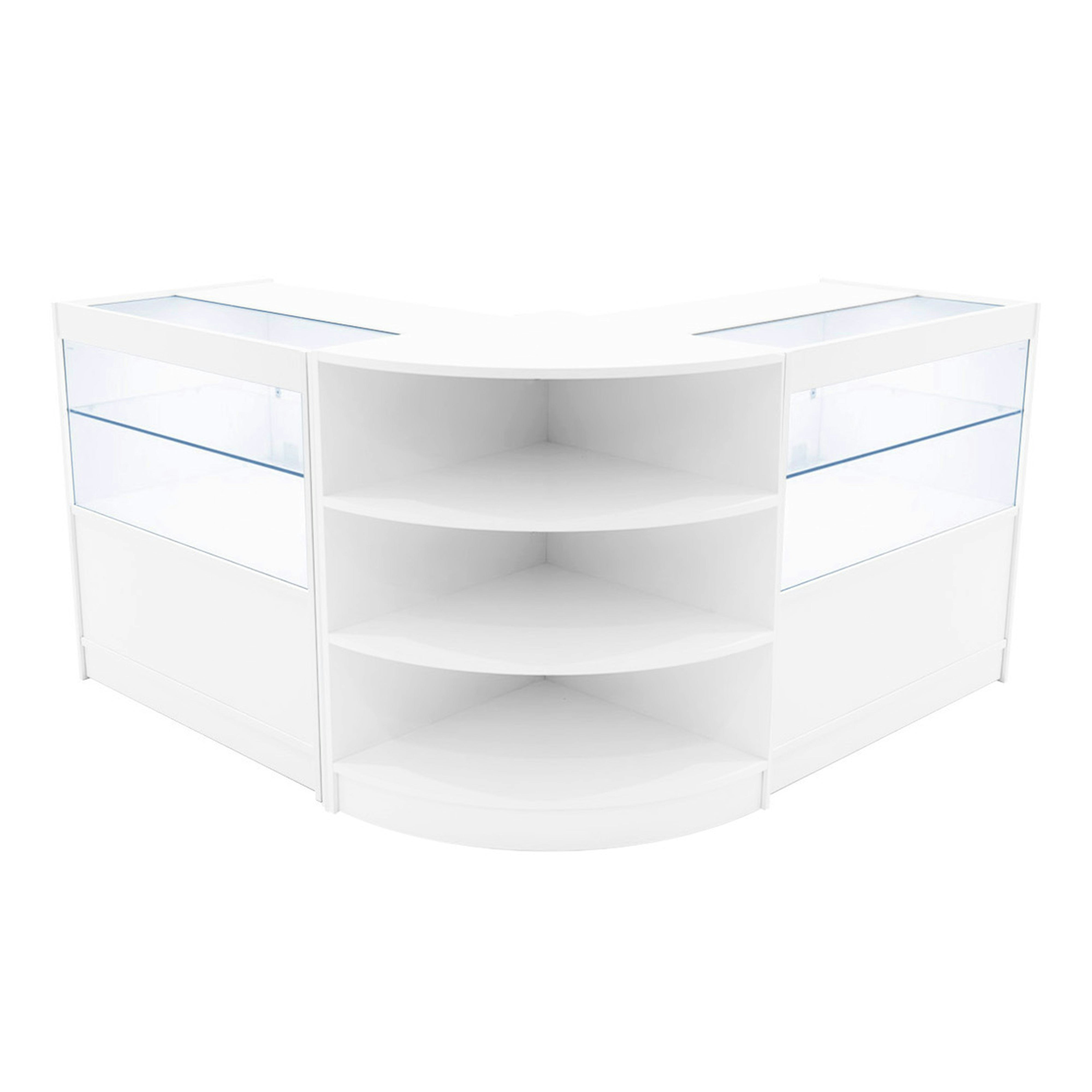 Rackhams White Andromeda Led Shop Counter Set Lm60 & 2 X C900