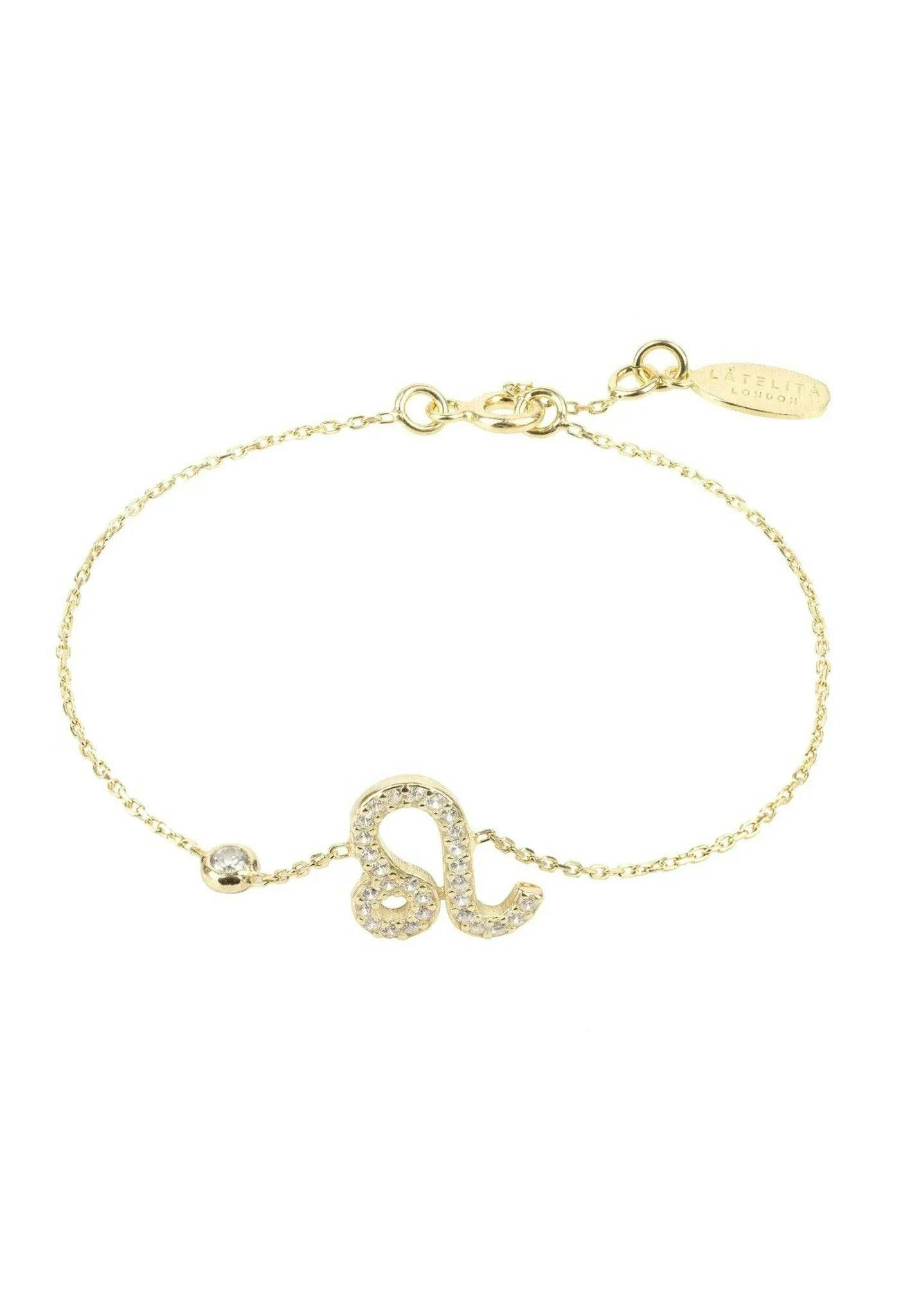 Latelita Gold Zodiac Horoscope Star Sign Bracelet Leo