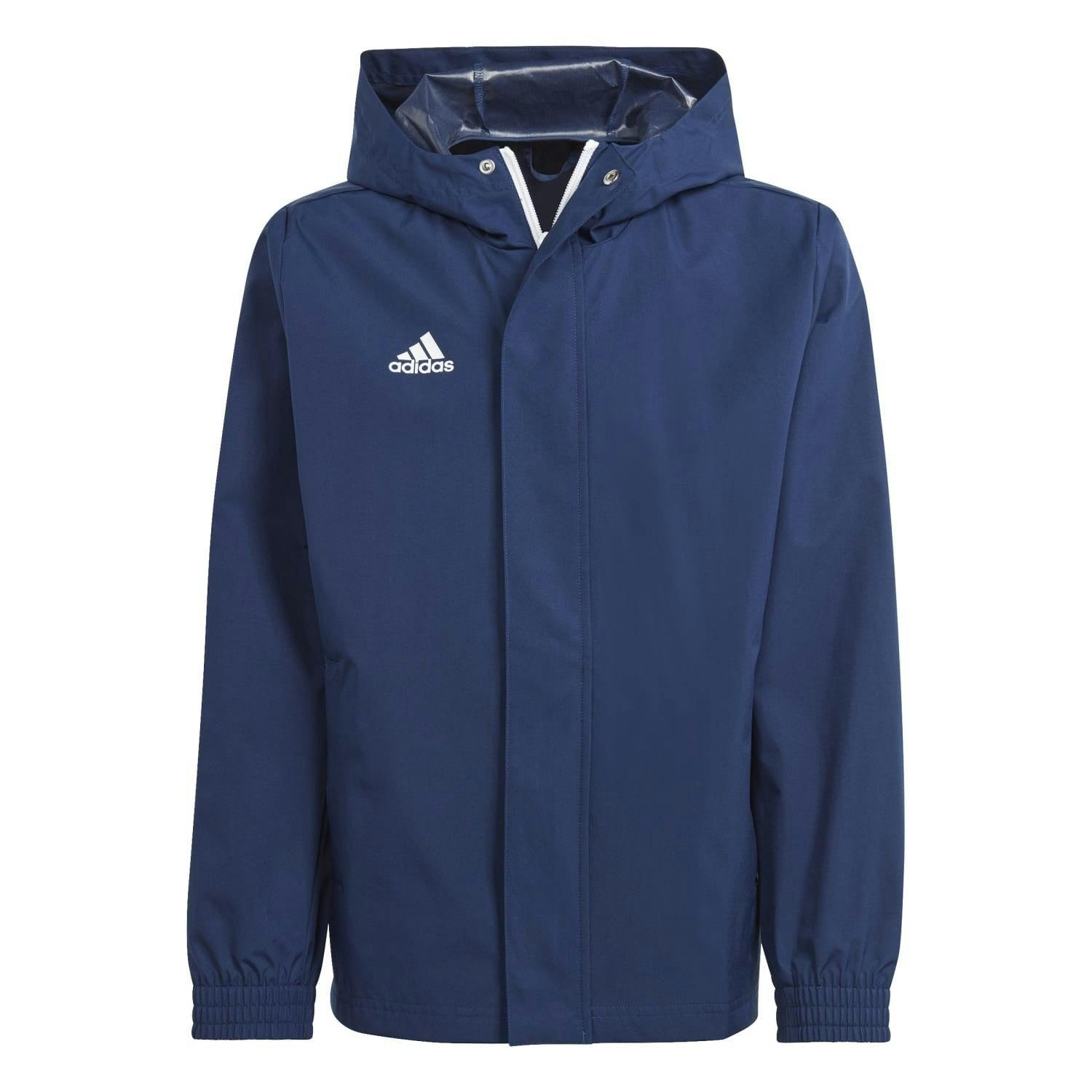 Adidas Boys / Girls Entrada 22 All Weather Rain Jacket Waterproof Coat Ik4012 - 164 13-14 Years