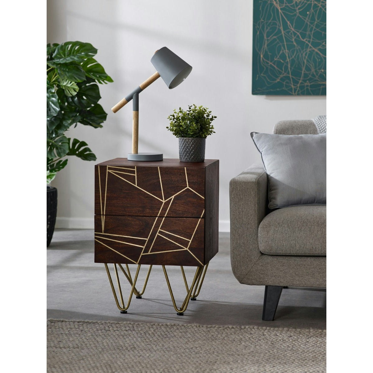 Ih Design Dark Side Table Bishop Mango - 45Cm X 40Cm X 60Cm (Lxdxh) - Wood - 1