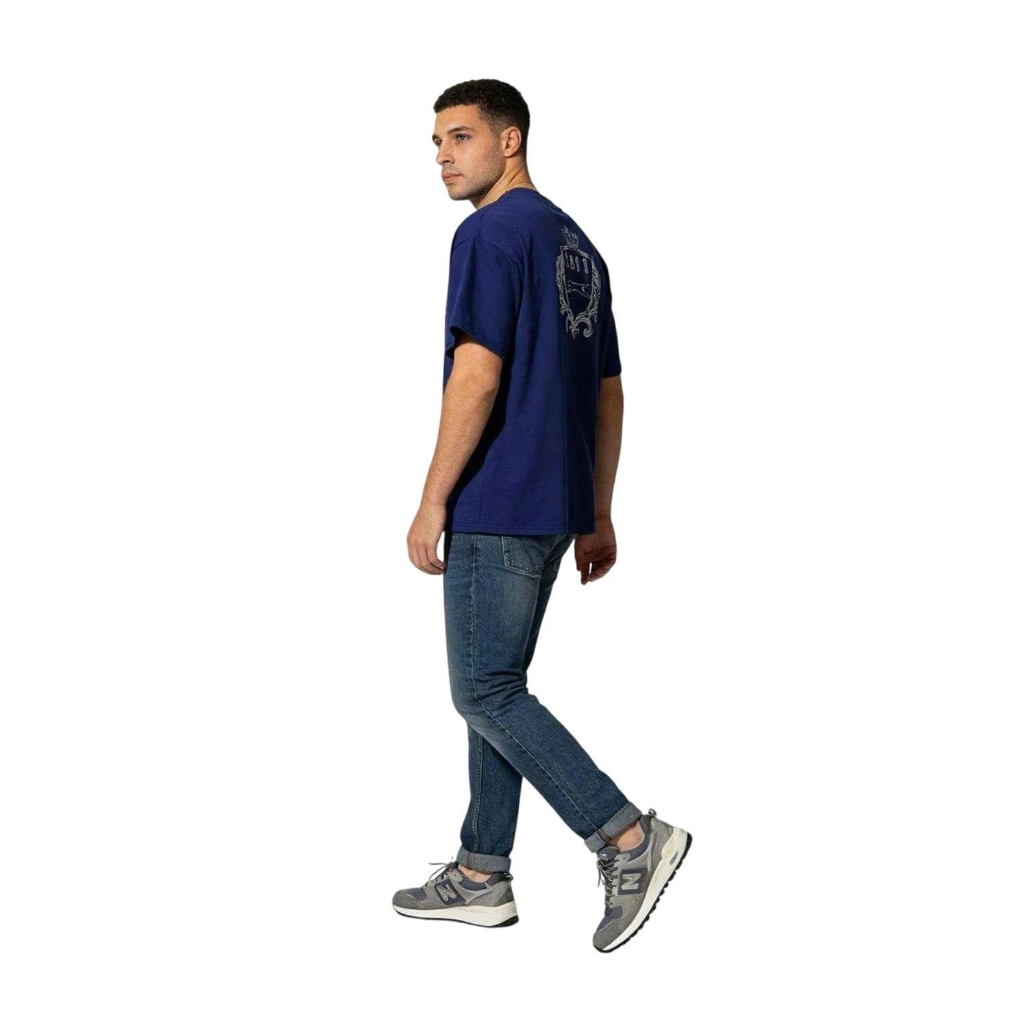 Slazenger Men's Blue Off-Court Emblem T-Shirt - Xl - 100% Mixed