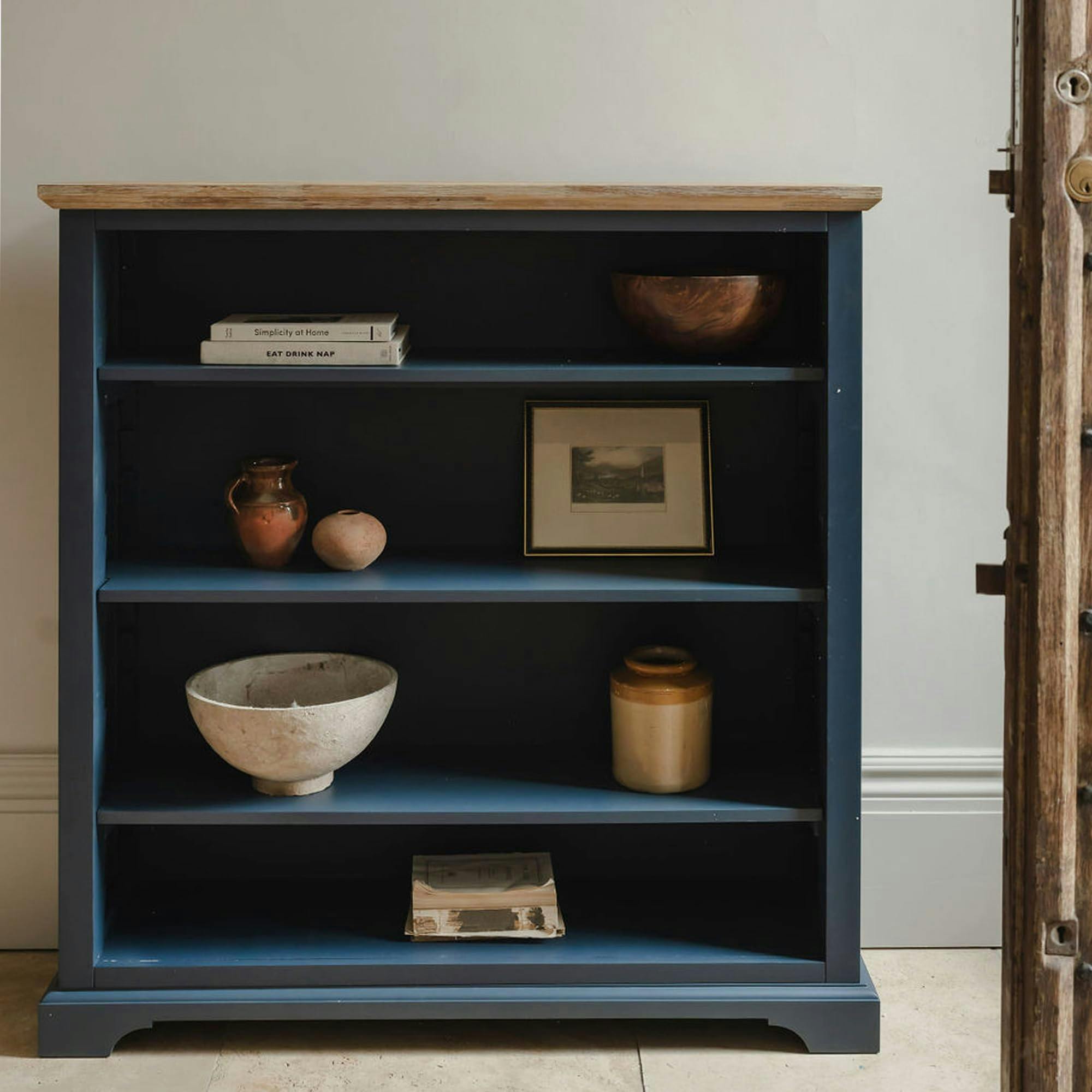 B&Q - Florence Navy Blue Bookcase With Adjustable ShelvesFully Assembled Bookshelf - Image 2