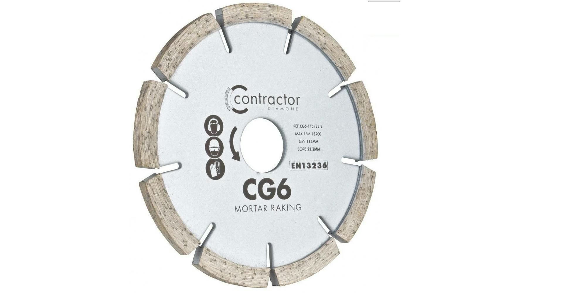 Ox Contractor Diamond Blade Mortar Raking 125-22.23Mm
