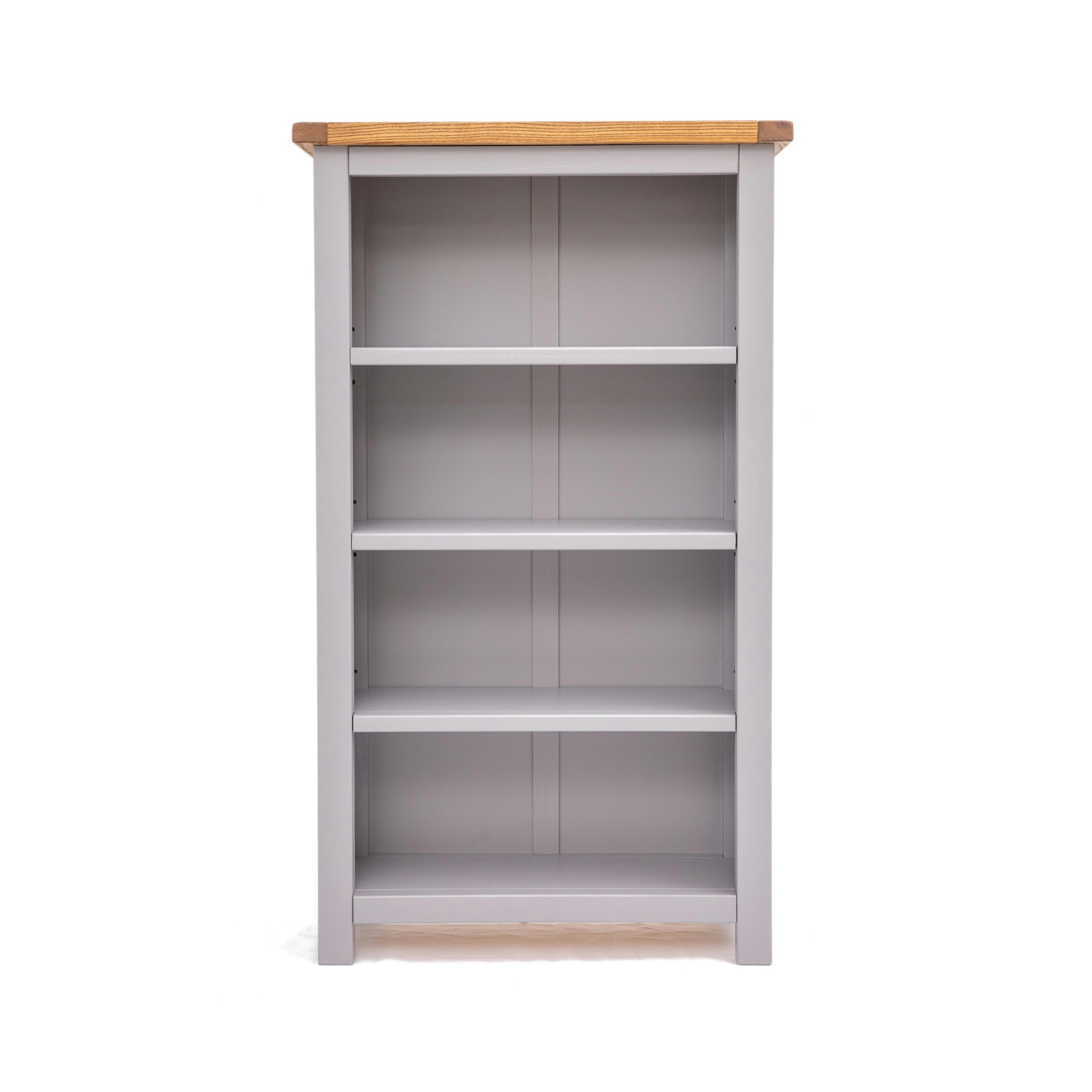 Mirano Wood 4 Shelf Bookcase Grey - Image 3
