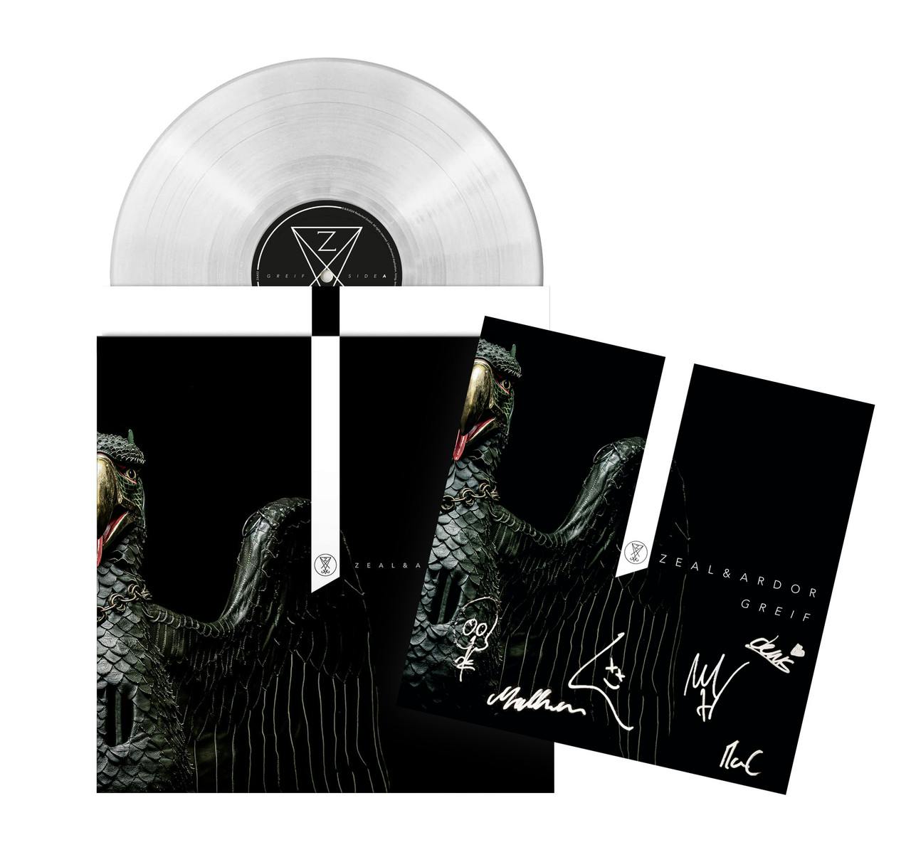 Eyesore Merch Zeal & Ardor 'Greif' Lp Clear Vinyl With Eyesore Exclusive Signed Insert