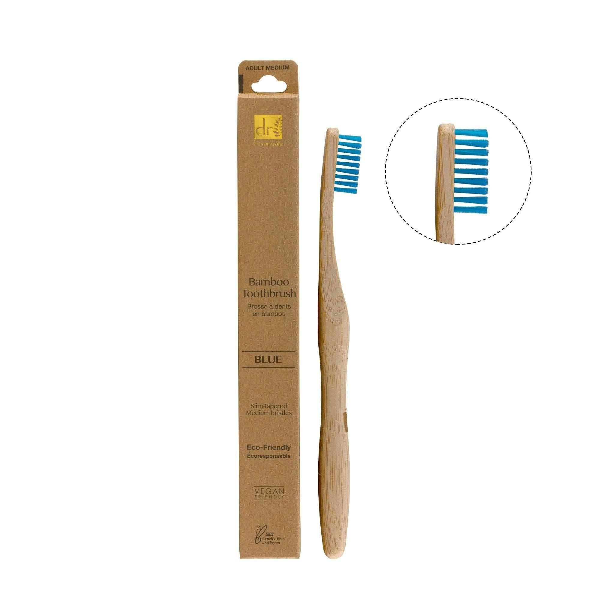 Dr Botanicals Blue Bamboo Toothbrush