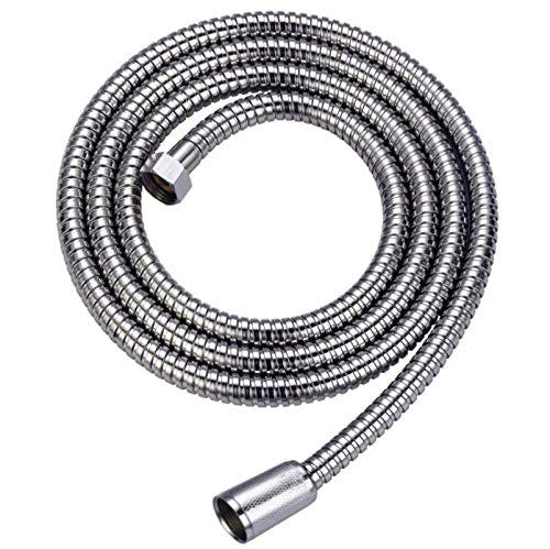 Rackhams Steel Shower Hoses - Universal Standard Fitting And Flexible Anti-Kink Hose For Ease Use And Adjustment - Bathroom Accessory (1 Meter)