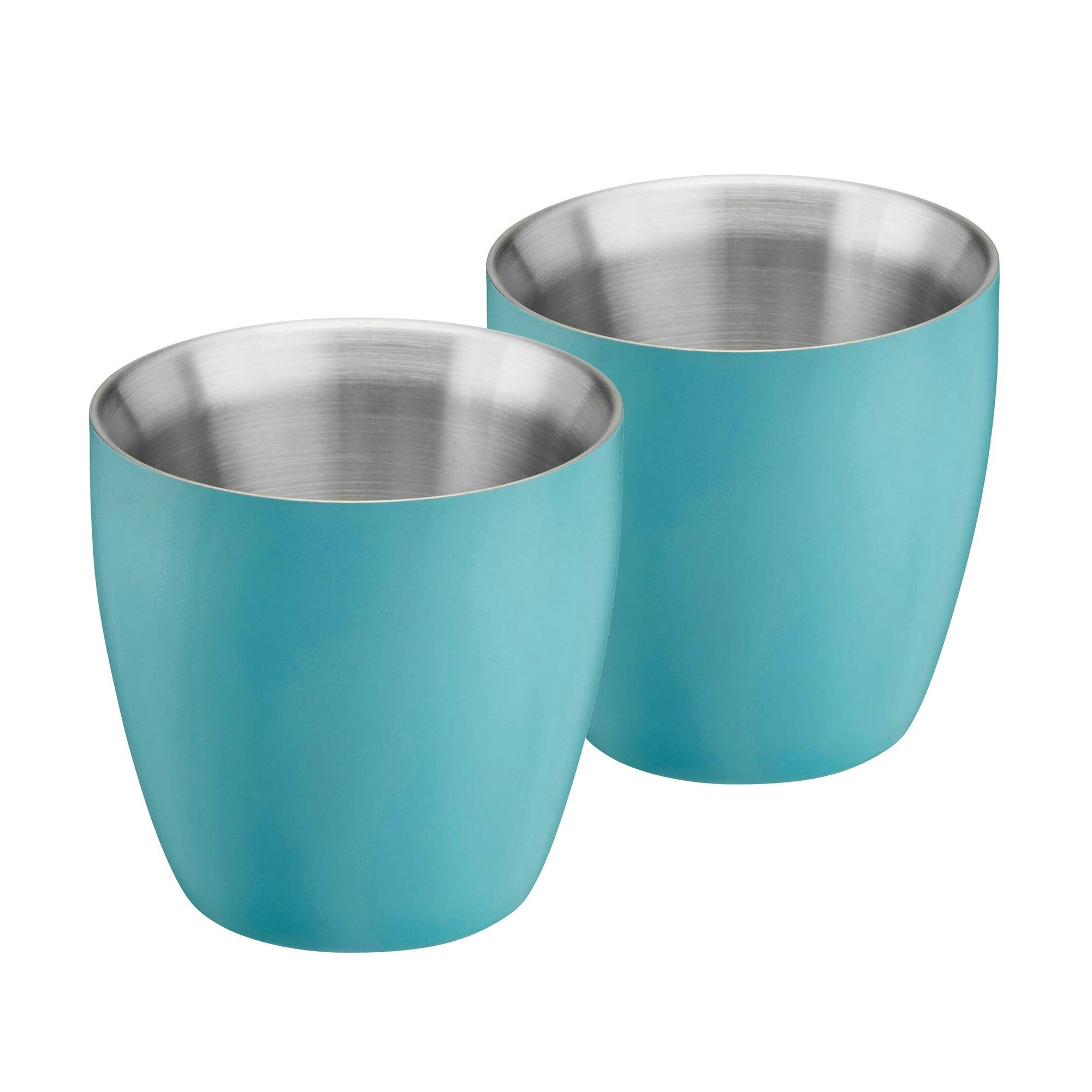 Cooks Professional Insulated Espresso Cups | Pack Of 2 | Teal - Image 3