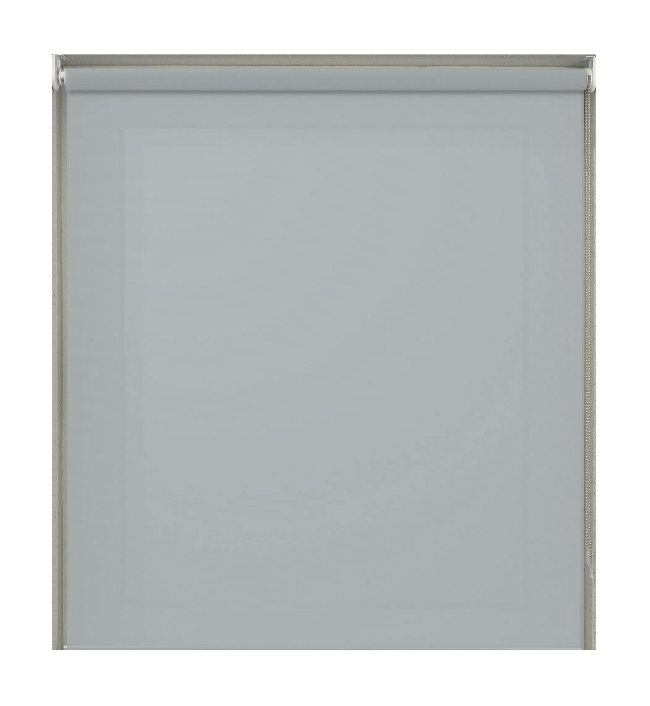 Newedgeblinds Light/Grey Plain Straight Edge Day Roller Blind - 105Cm