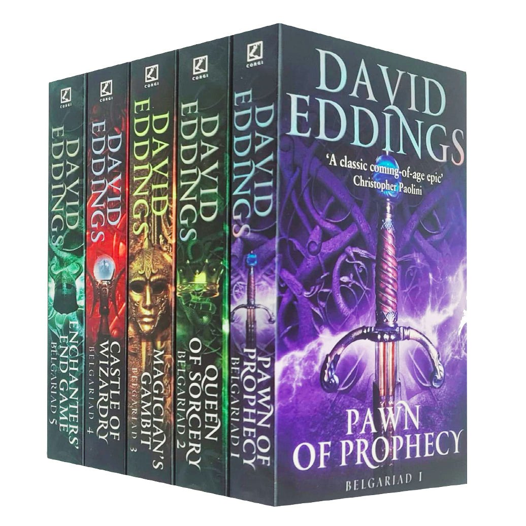 Corgi The Belgariad 5 Books Pawn Of Prophecy Queen Of Sorcery Magicians Gambit Castle Of Wizardry & More