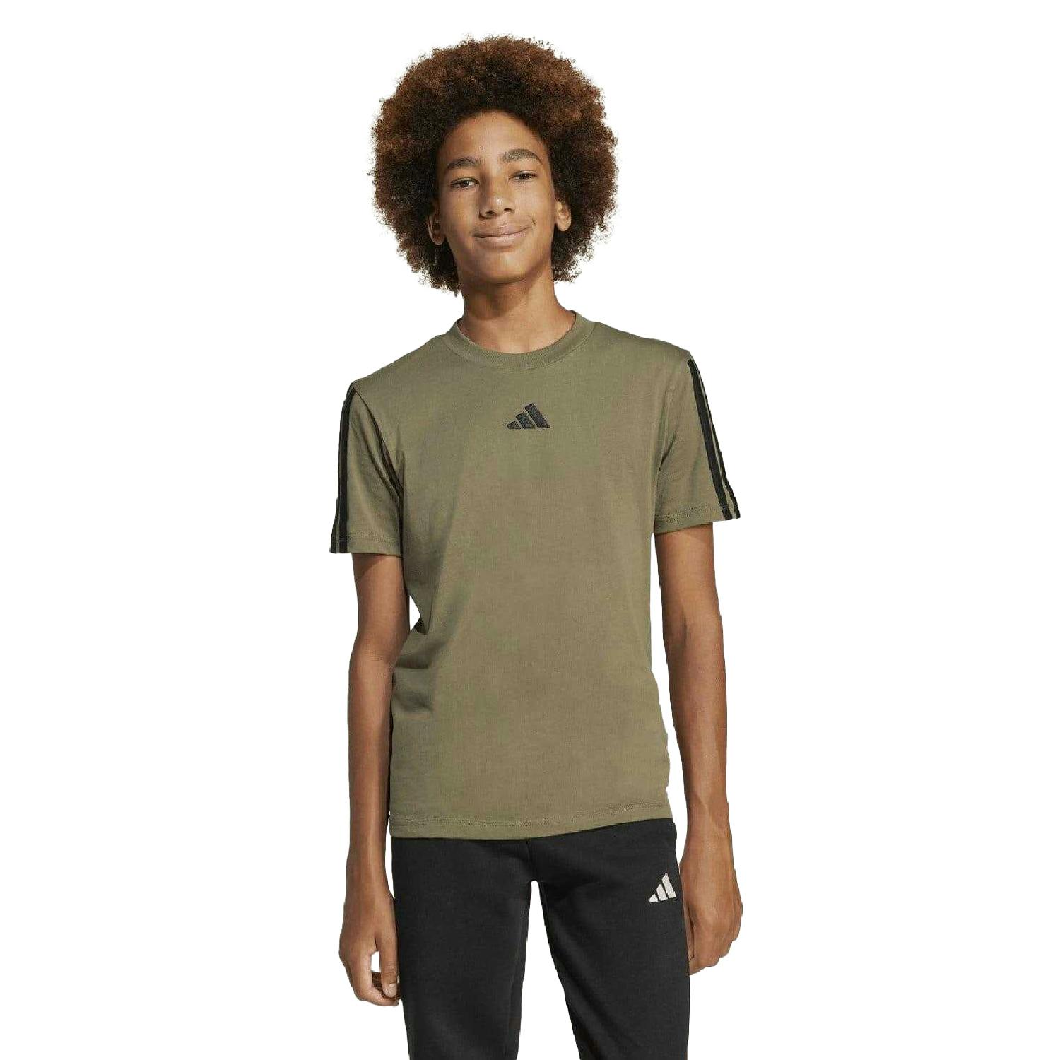 Adidas (7-8 Years, Olive) Childrens/Kids Essentials T-Shirt - Image 2
