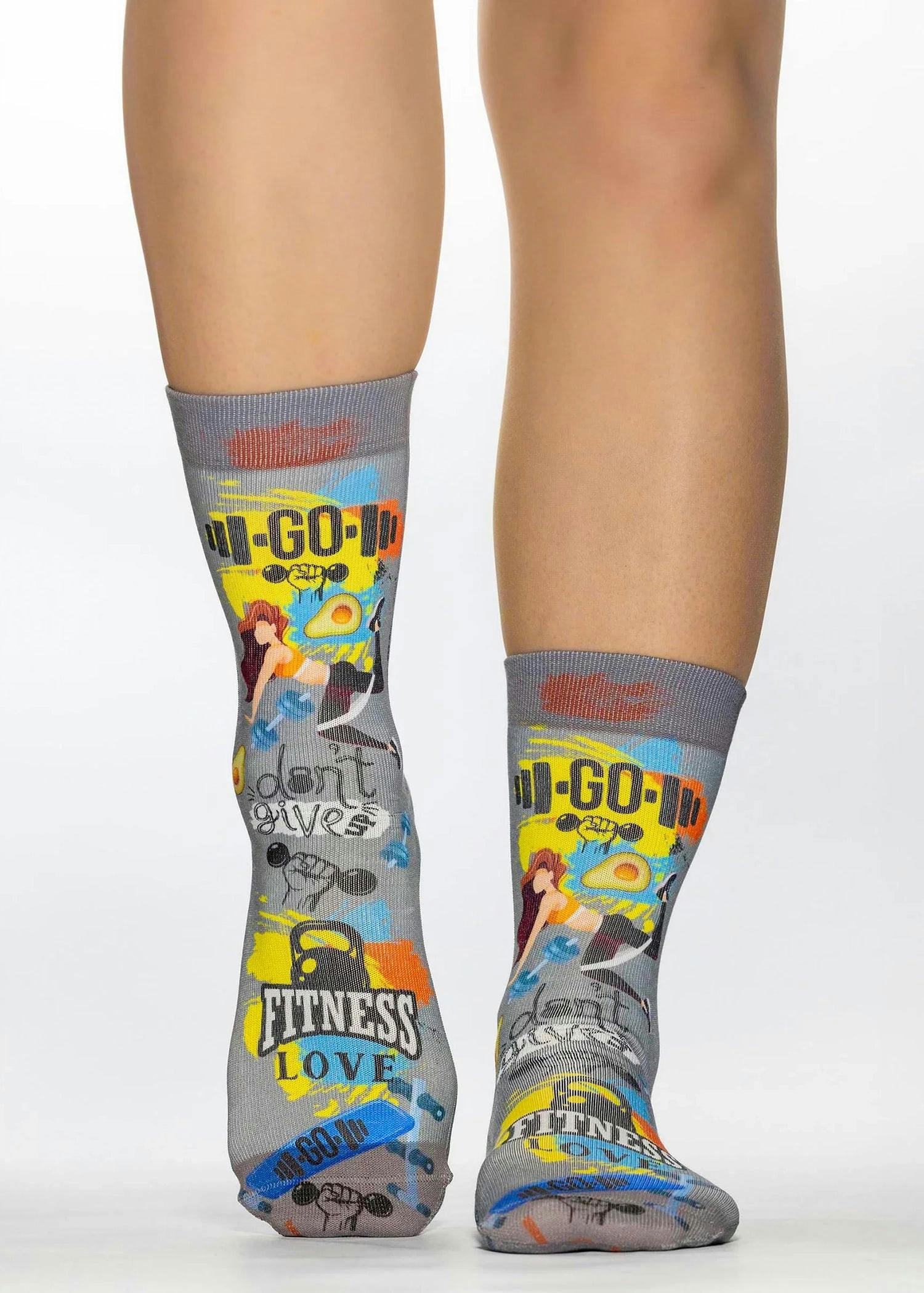 Jemsox Women's Fitness Love Novelty Gift Socks