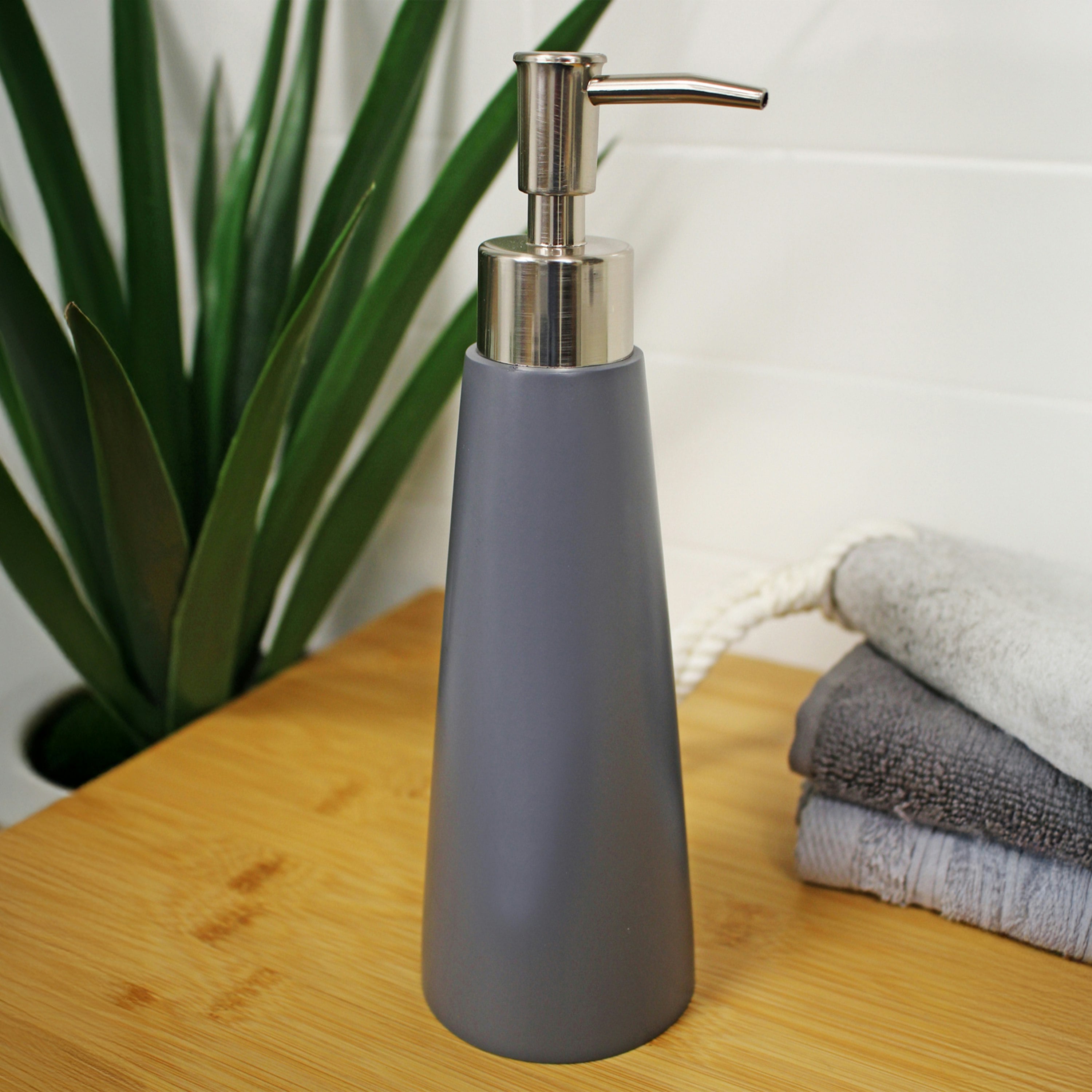 Showerdrape Grey Alto Liquid Soap Dispenser