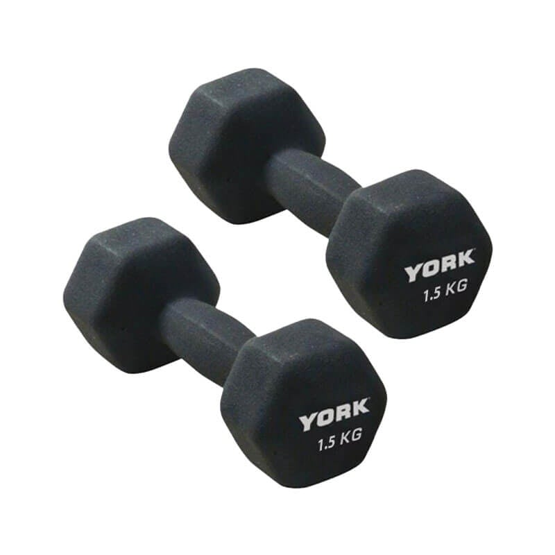 York Neoprene Hex Dumbbells 2 X 1.5Kg