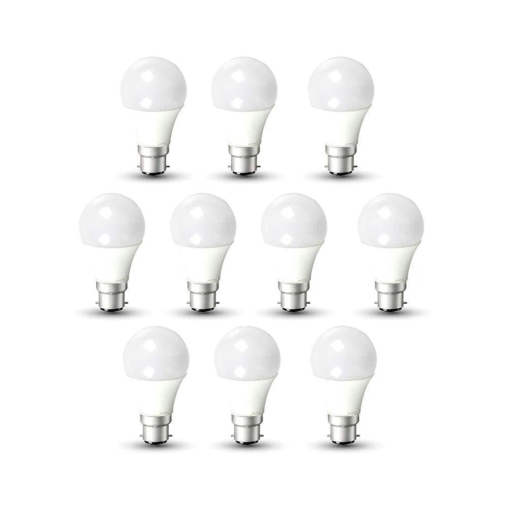 Rackhams Light Pack Of 10 A60 B22 Led Bulb, Bayonet Cap (Bc) 9W A60, Equivalent To 100W, Ultra Bright 800Lm Non-Dimmable - 6000K