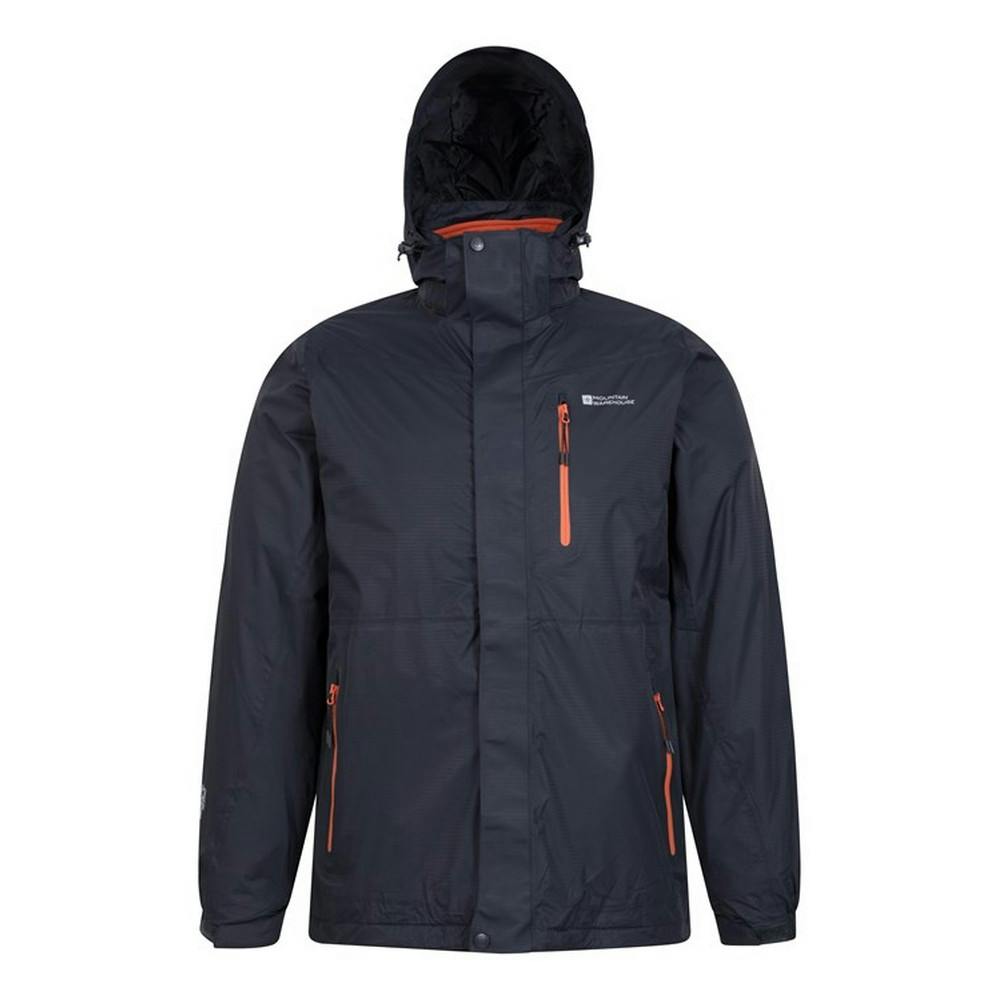 Mountain Warehouse Men's Dark/Blue Bracken Extreme 3 In 1 Waterproof Jacket - Xxl - 96% Polyester/4% Elastane