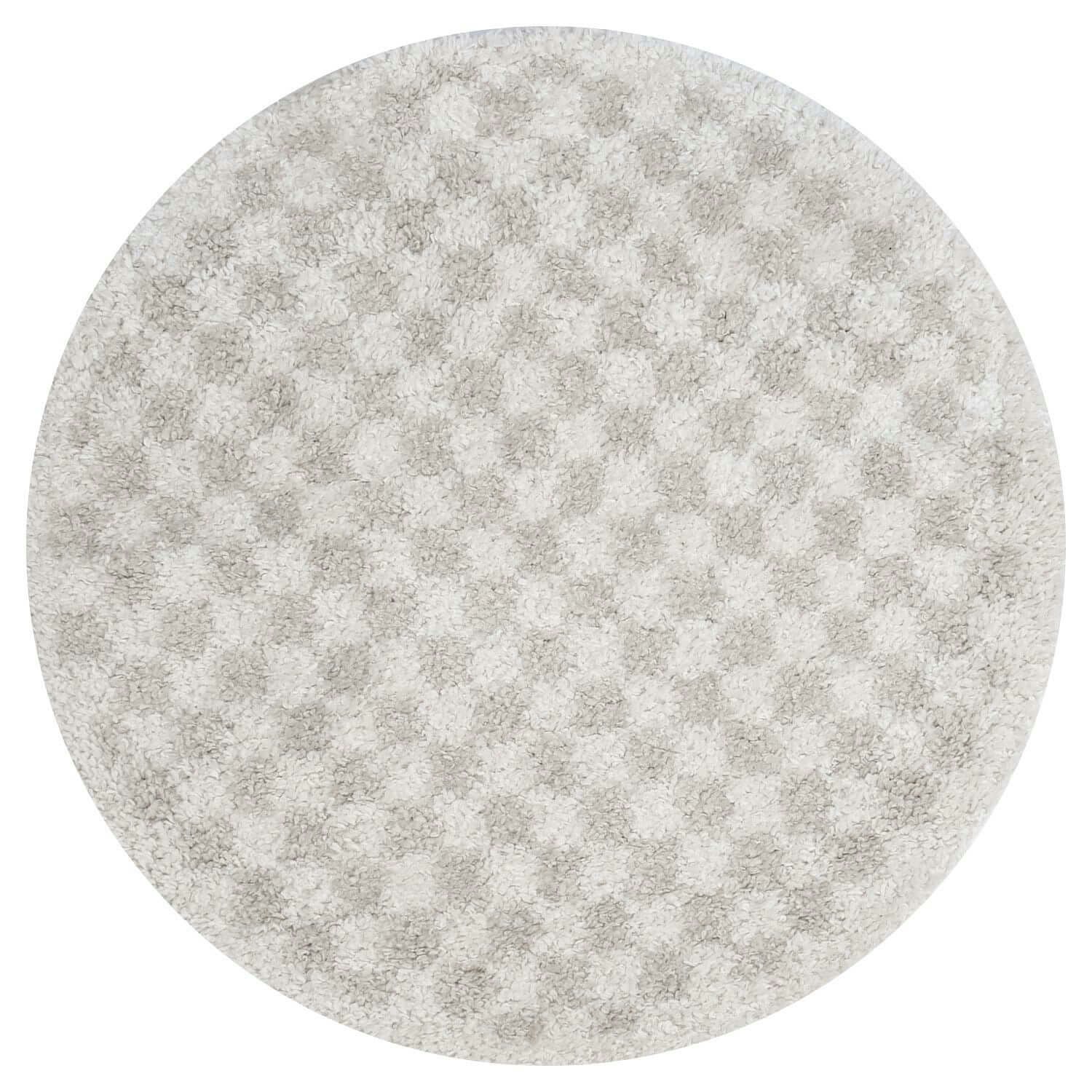 The Rugs Cream Moodi Shaggy Nomari Rug - Ø 120 Cm